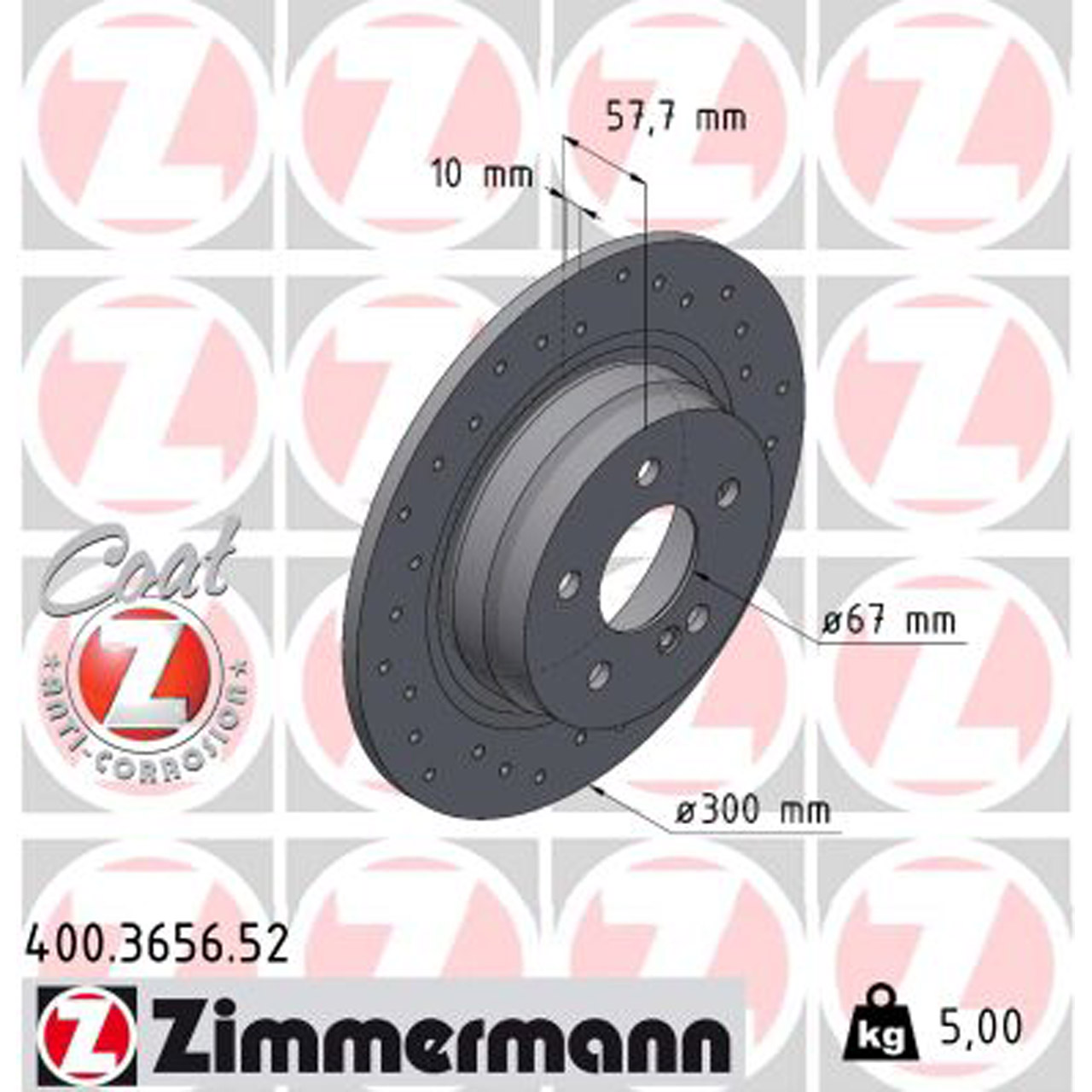 Zimmermann SPORT Bremsscheiben + Beläge + Sensor MERCEDES W204 S204 C204 C207 A207 hinten