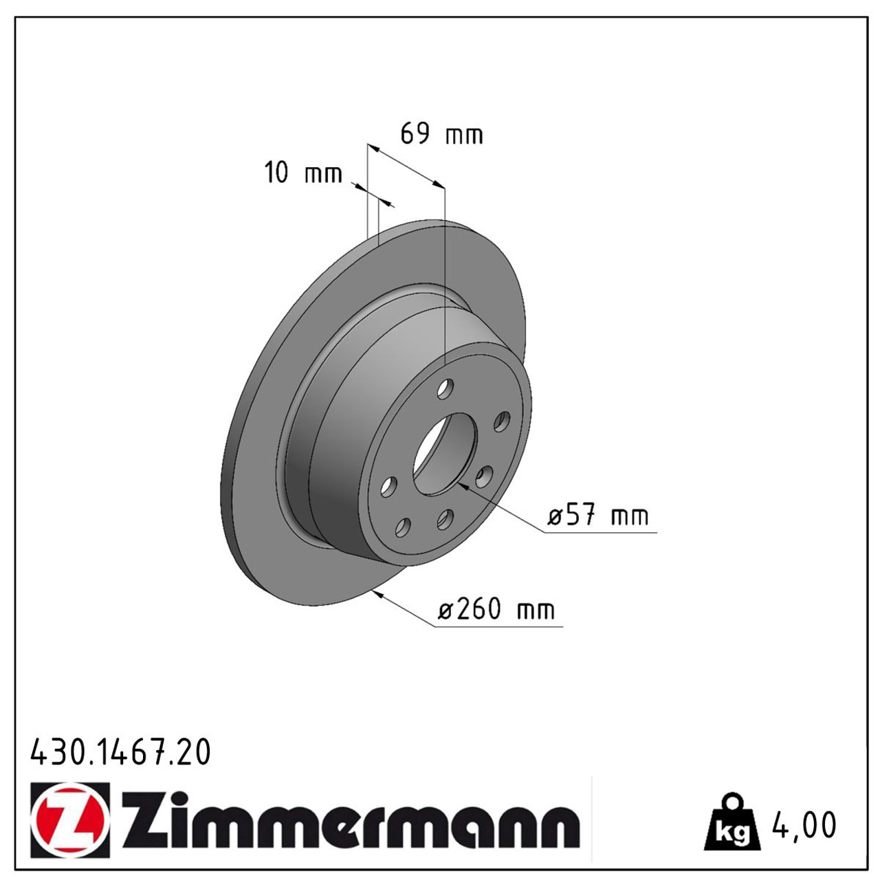 ZIMMERMANN Bremsscheiben Satz OPEL Astra F Vectra A 1.8i 2.0i hinten