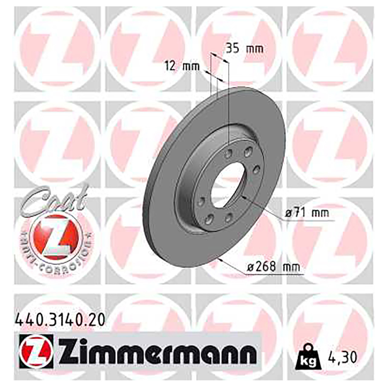 ZIMMERMANN Bremsscheiben Satz CITROEN C4 III OPEL Corsa-e Mokka-e PEUGEOT 2008 208 hinten