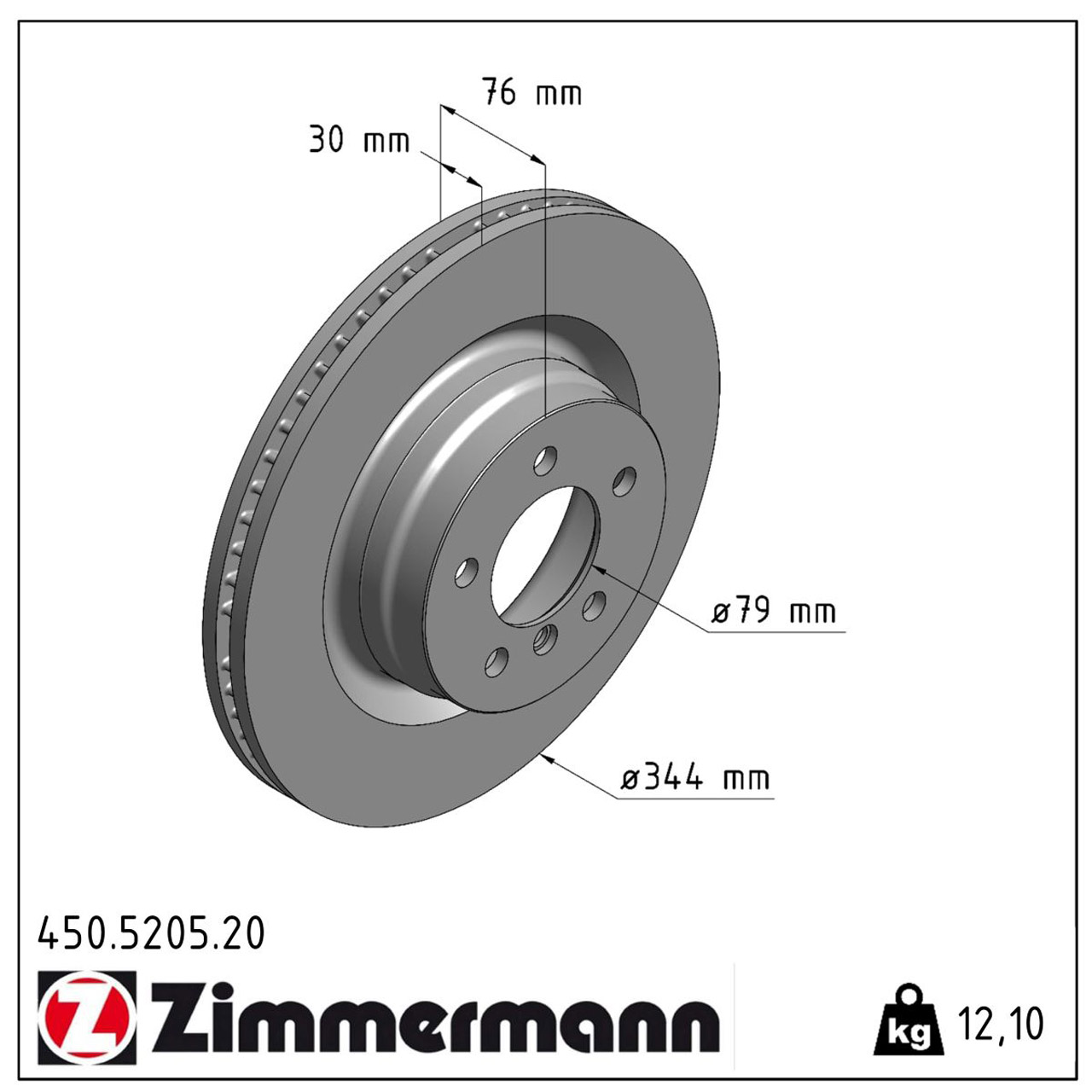 ZIMMERMANN Bremsscheiben + Beläge LAND ROVER Range Rover 3 (L322) ab Fgst. 6A000001 vorne