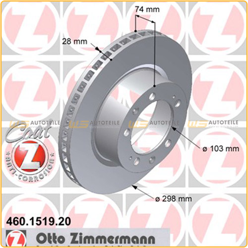 ZIMMERMANN Bremsscheiben Satz für Porsche 911 (964) 3.6Carrera/4 250 PS vorne