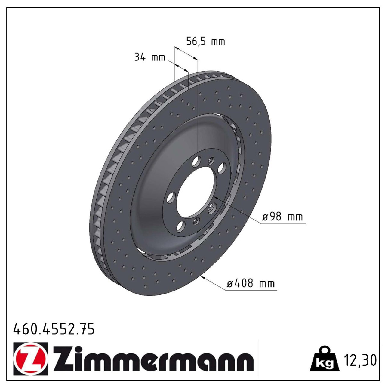 Zimmermann FORMULA Z Bremsscheiben Satz PORSCHE 992 GT3 510 PS PR-1LR/1LS vorne