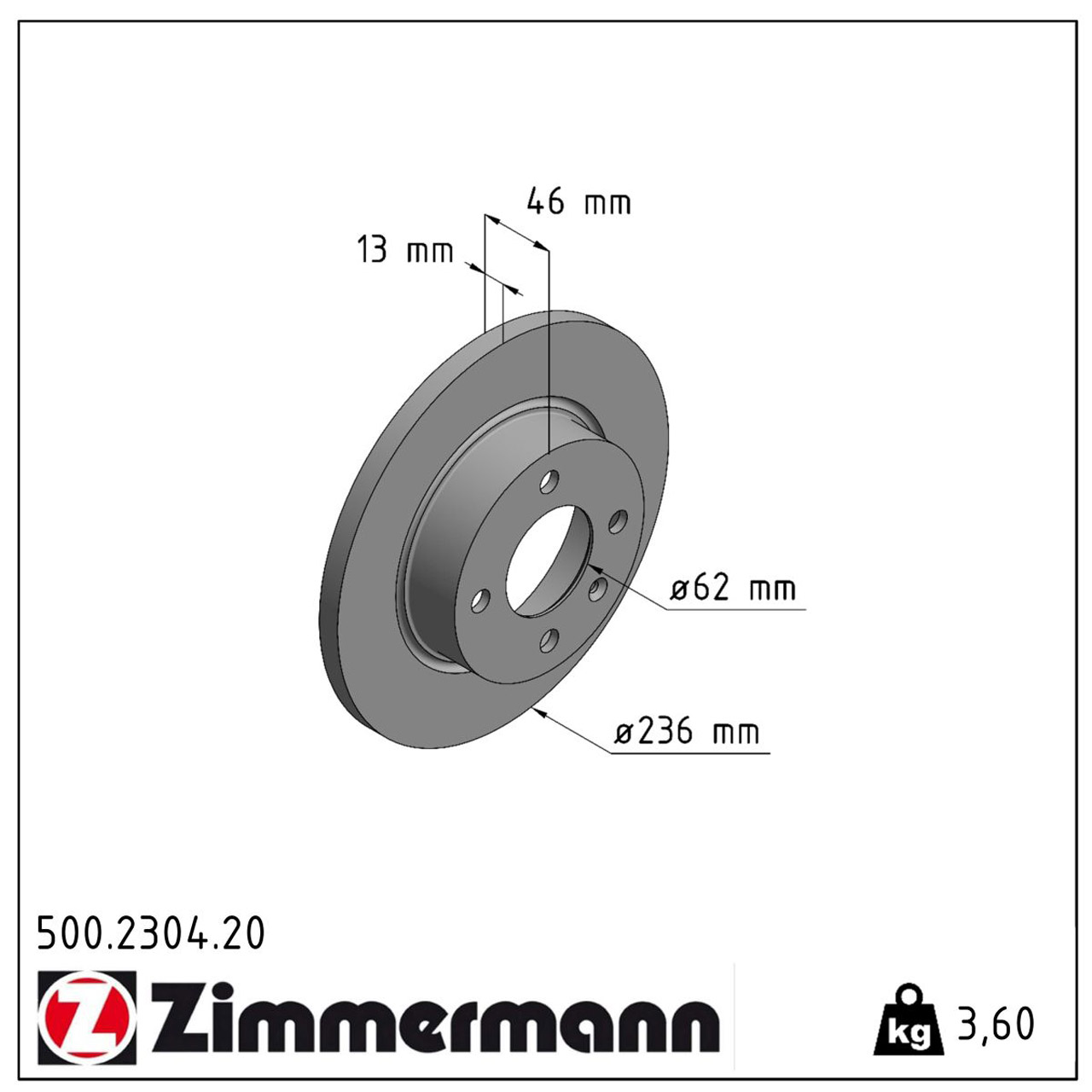 ZIMMERMANN Bremsscheiben Satz SKODA Felicia 1 2 (6U1 6U5) vorne