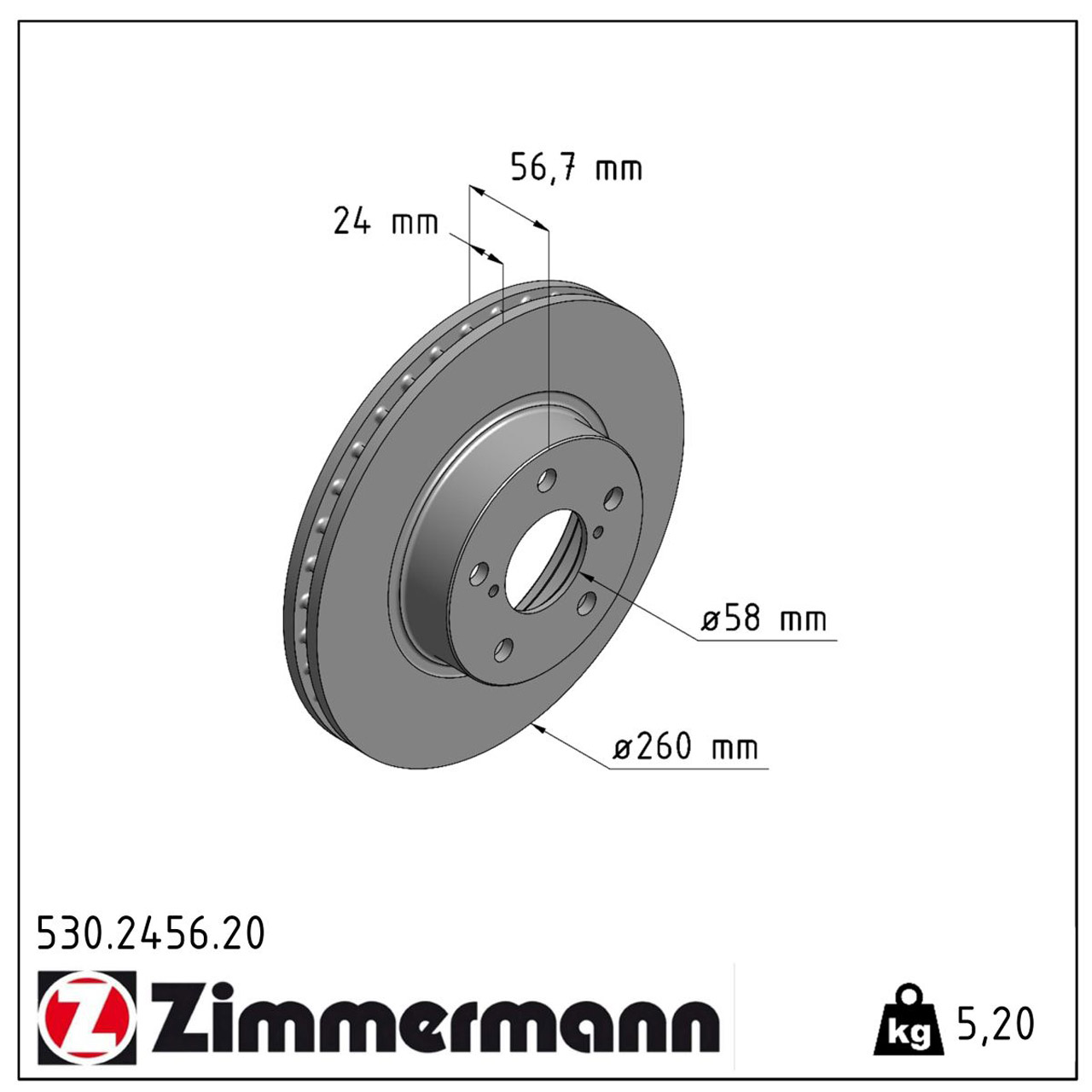 Zimmermann Bremsscheiben Satz SUBARU Impreza 14 Zoll Legacy I II III vorne