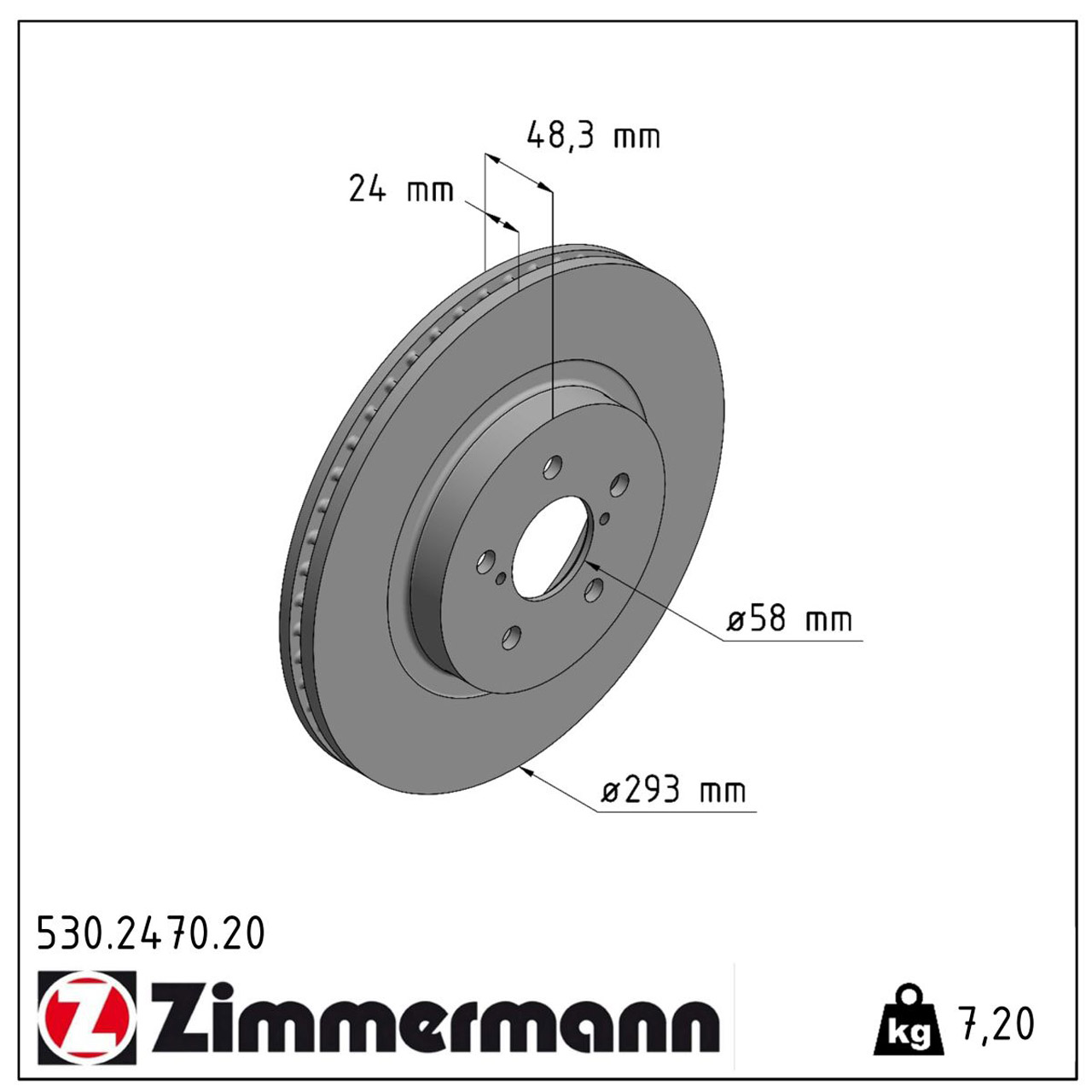 ZIMMERMANN Bremsscheiben Satz SUBARU Impreza (GT_) XV (GT) 1.6i 2.0i 114/156 PS vorne