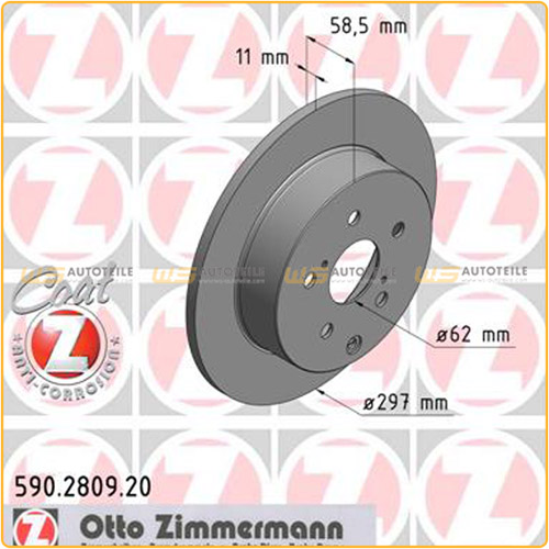 ZIMMERMANN Bremsscheiben für Toyota Verso 1.6 1.8 1.6D4-D 2.0/2.2D-4D hinten