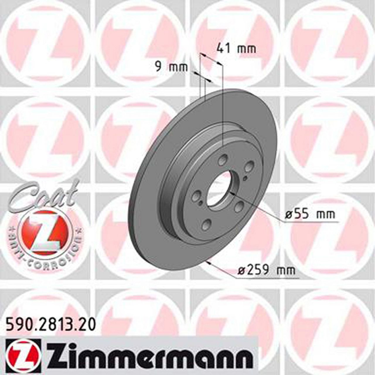 ZIMMERMANN Bremsscheiben Satz für Toyota Urban Cruiser 1.33 1.4D-4D/4WD hinten