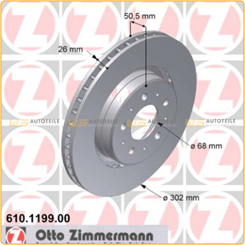 ZIMMERMANN Bremsscheiben + Bremsbeläge VOLVO C70 I S70 V70 I 16" vorne