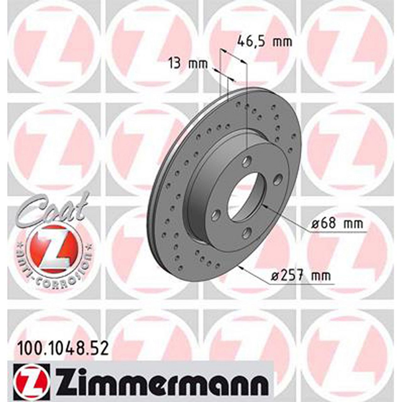 Zimmermann SPORT Bremsscheiben Satz für Audi 100 (C2 C3) 80 (B3) vorne