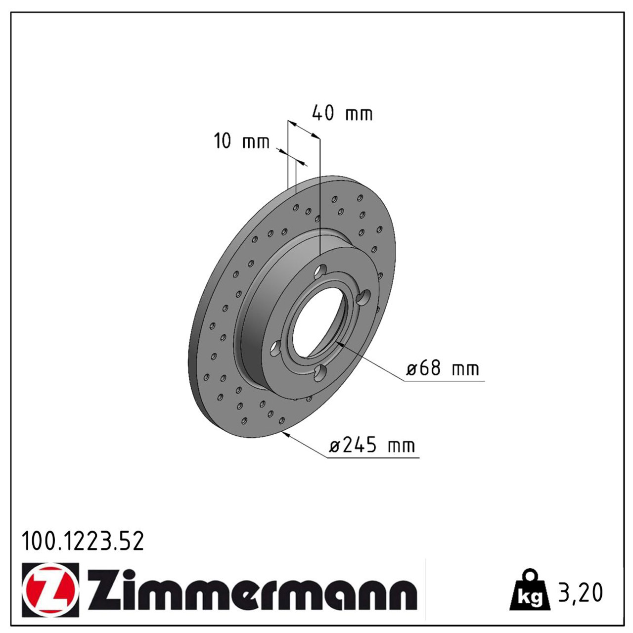 Zimmermann SPORT Bremsscheiben für Audi 80 (B2 B3 B4) 90 (B2 B3) Coupe hinten