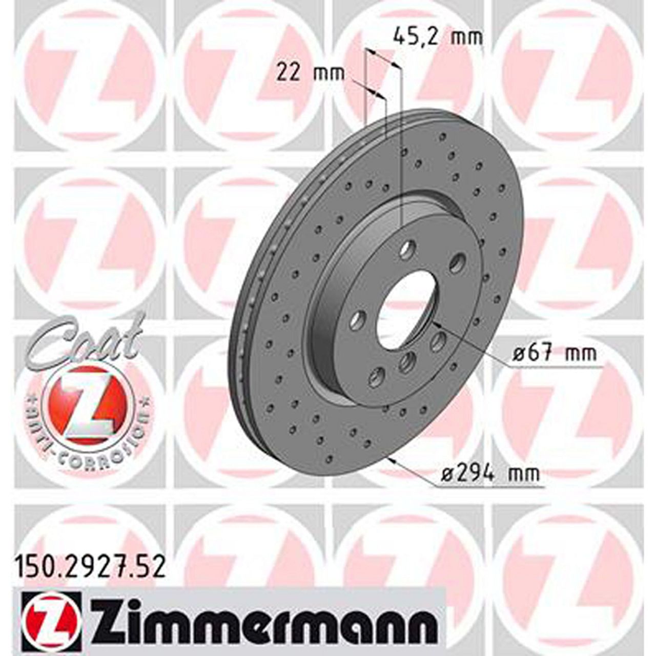 Zimmermann SPORT Bremsscheiben für BMW 2er F45 F46 MINI F55 F56 F54 F57 vorne