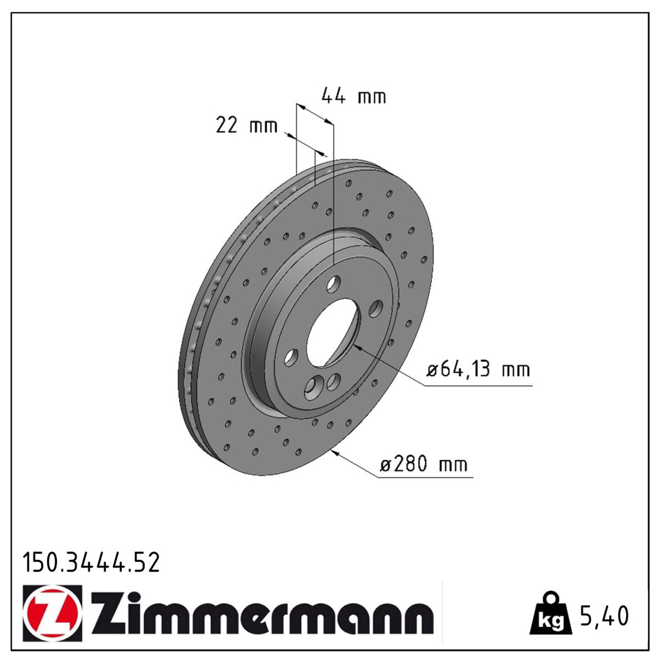 Zimmermann SPORT Bremsscheiben + Beläge + Wako MINI R56 R57 R55 R58 R59 ab 08.2010 vorne