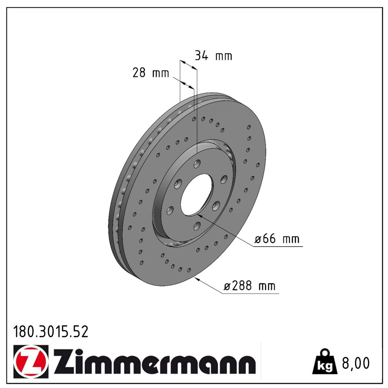 Zimmermann SPORT Bremsscheiben Satz für Citroen C5 I II Xantia (X1 X2) vorne