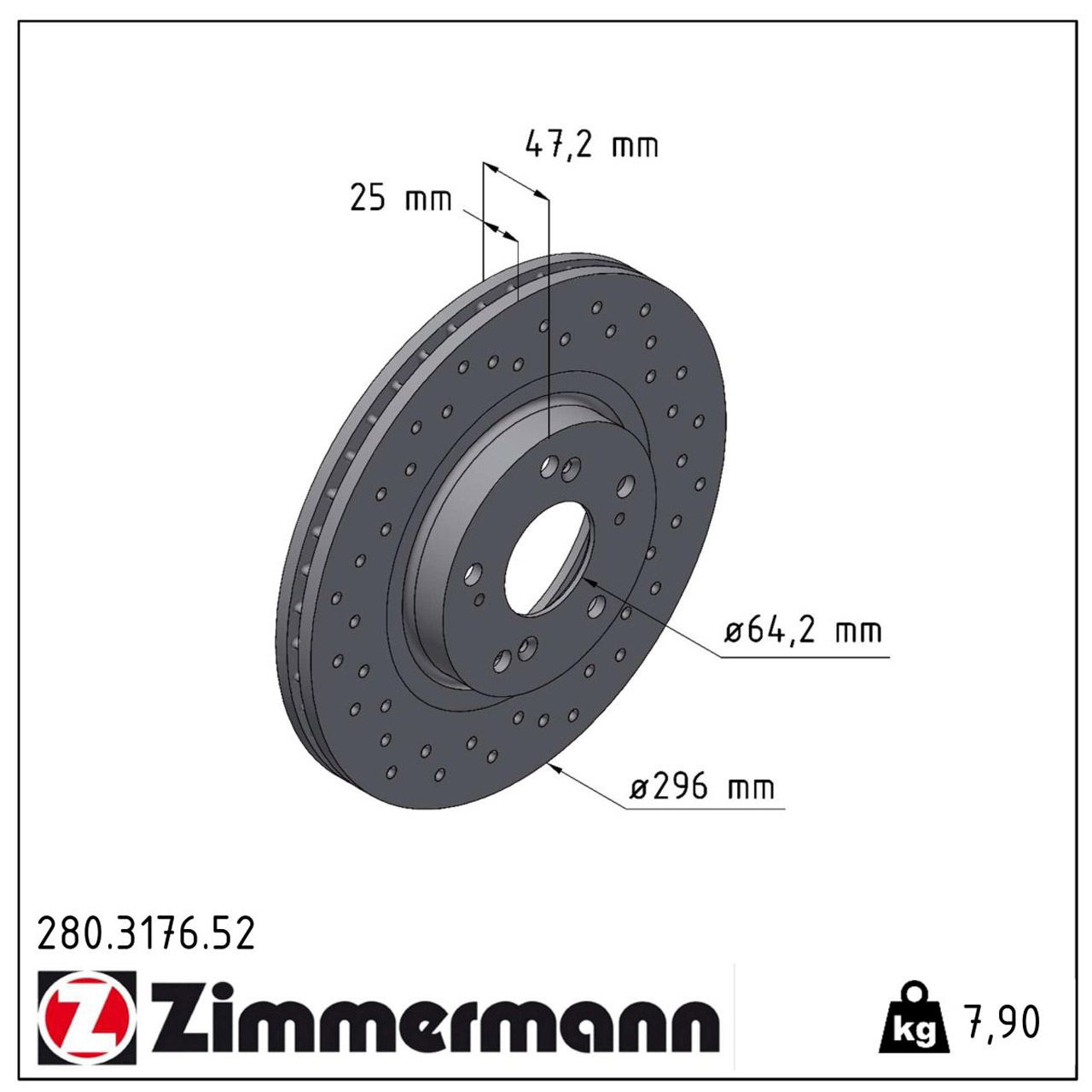 Zimmermann SPORT Bremsscheiben für Honda Accord VIII 2.0i 2.4i 2.2i-DTEC vorne