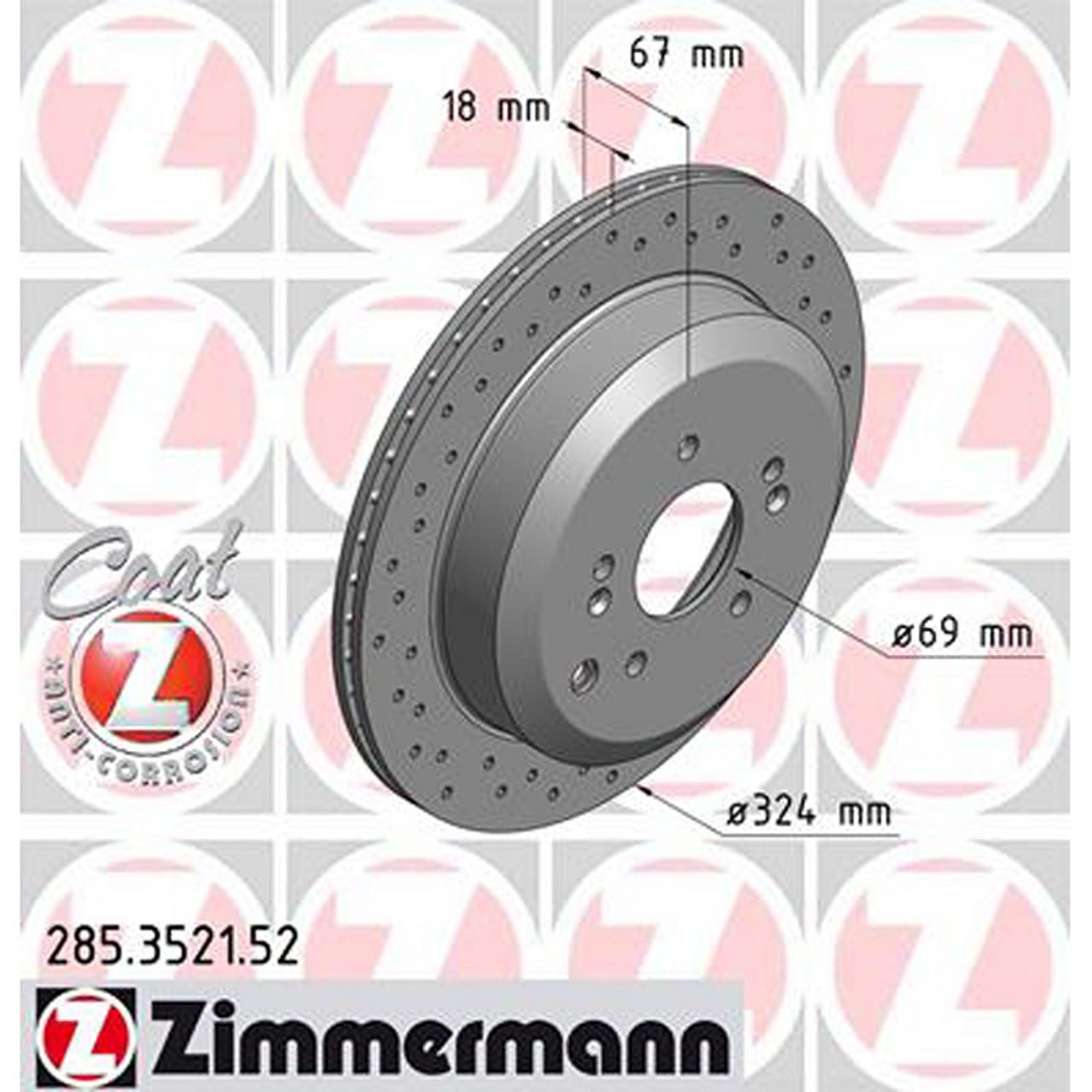 Zimmermann SPORT Bremsscheiben Satz für Hyundai ix55 3.8V6 3.0V6 CRDi hinten