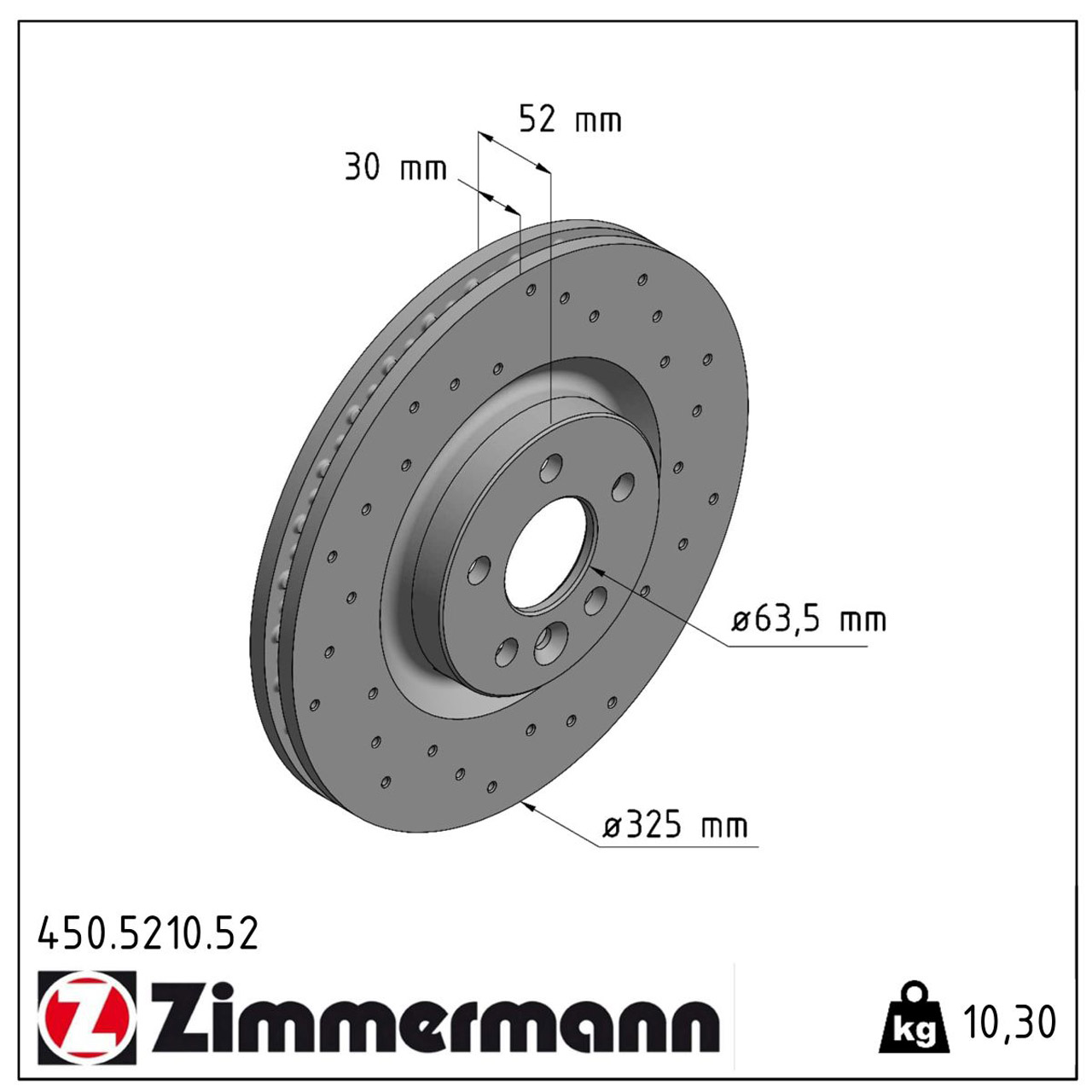 Zimmermann SPORT Bremsscheiben Satz LAND ROVER Discovery Sport (L550) 17 Zoll vorne