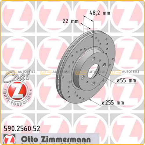 Zimmermann SPORT Bremsscheiben für Toyota Corolla (E10 E11) bis 09.2001 vorne