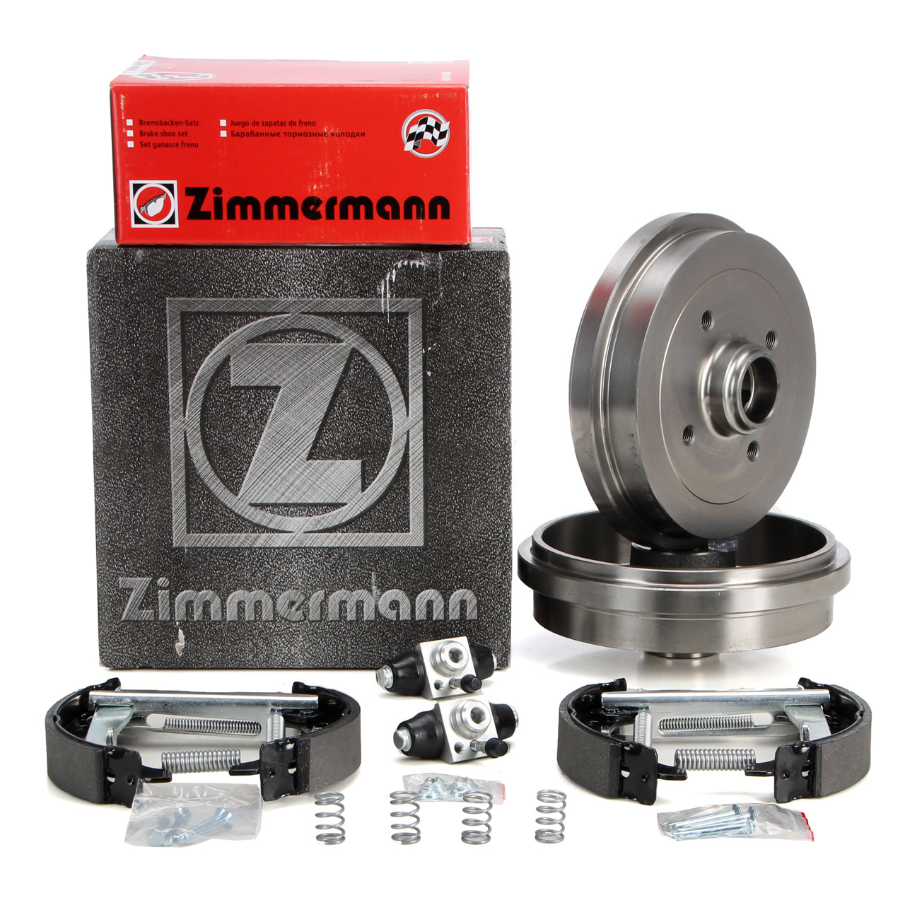 ZIMMERMANN Bremstrommel + Bremsbacken + Radbremszylinder VW Golf 1