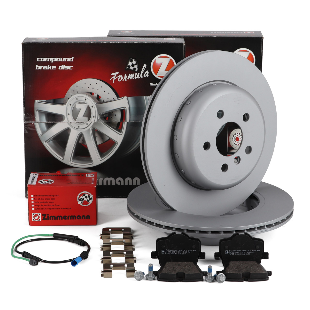 Zimmermann FORMULA F Bremsscheiben + Beläge + Wako BMW Z4 G29 sDrive20/30i hinten