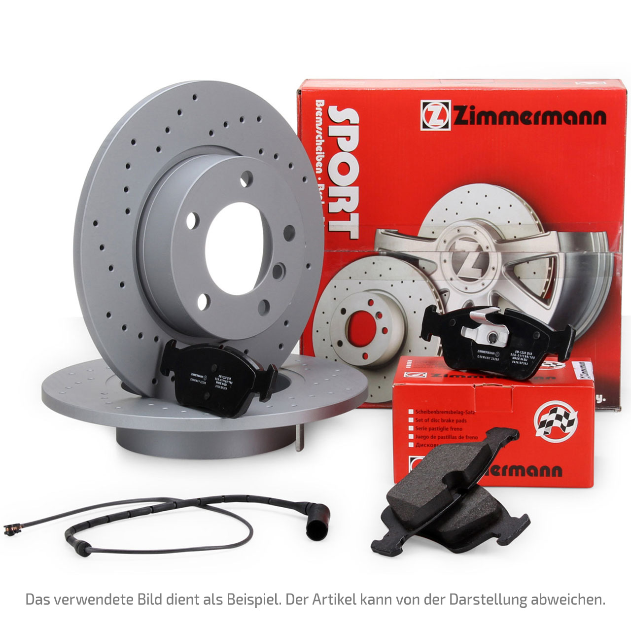 Zimmermann SPORT Bremsscheiben + Beläge + Wako FIAT 500 C (312_) 0.9 86 PS vorne