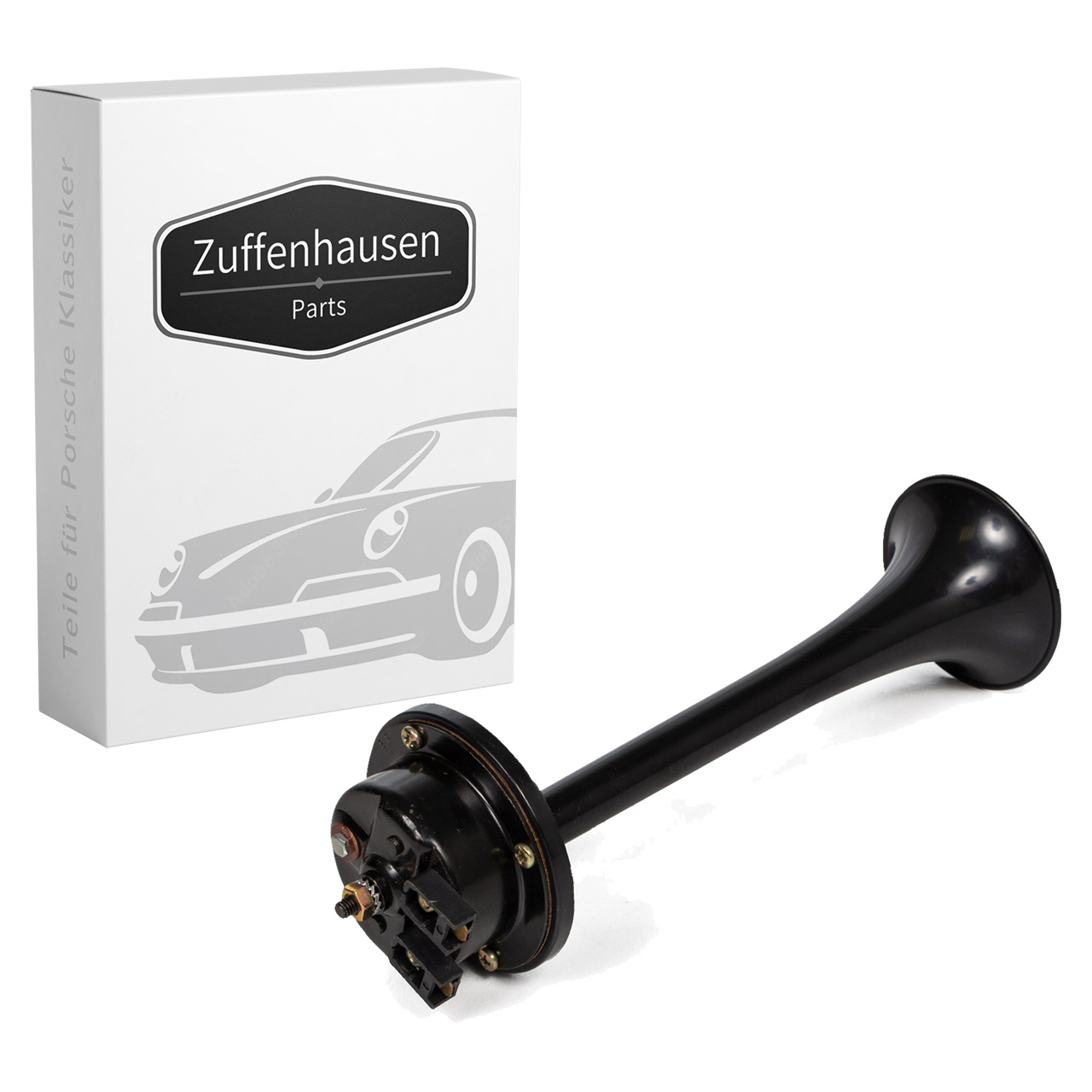 Fanfare Hupe Signalhorn TIEFTON für PORSCHE 911 ab 1970 + 964 + 928 91163510221