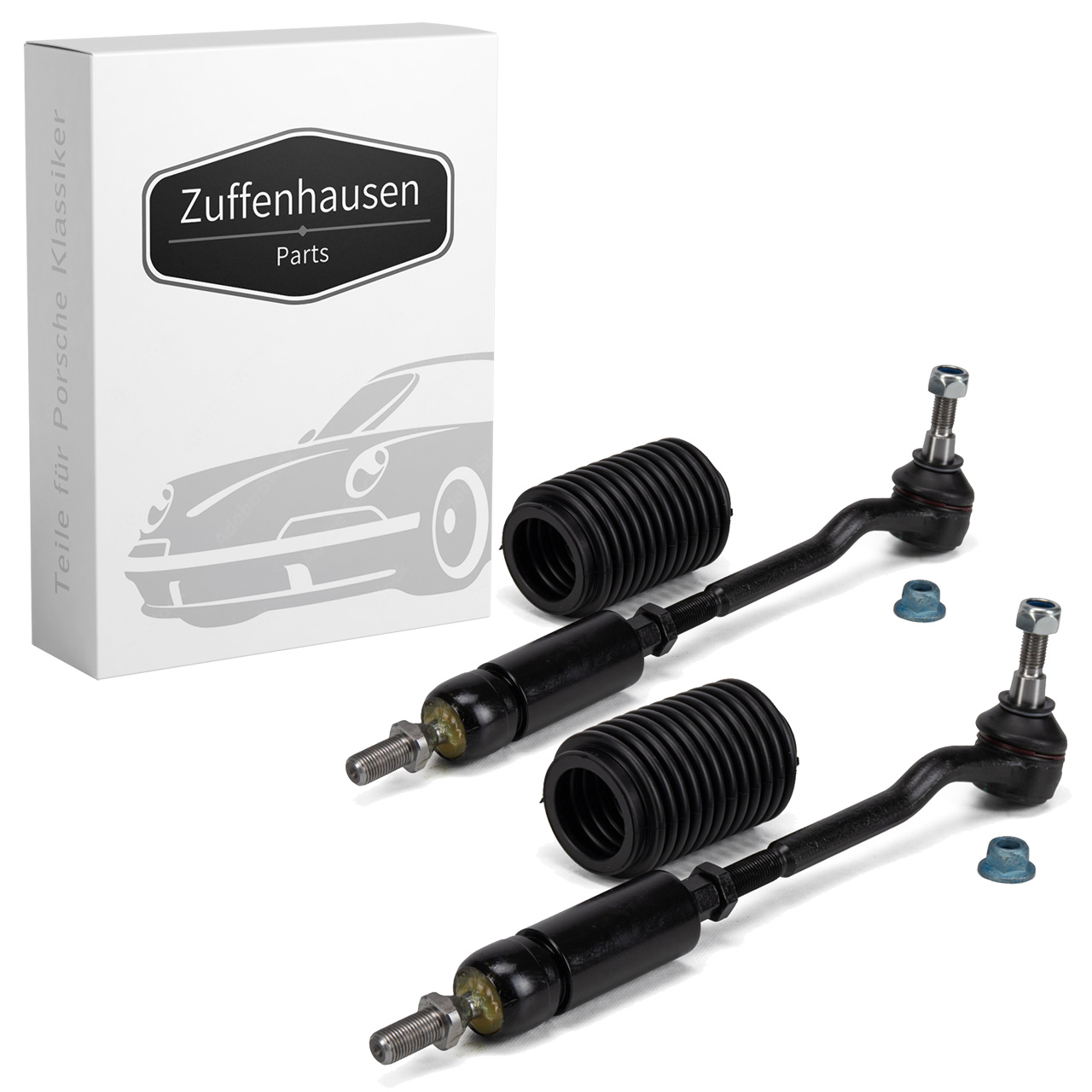 2x Spurstange + Spurstangenkopf + Manschette für PORSCHE 993 vorne 99334703104