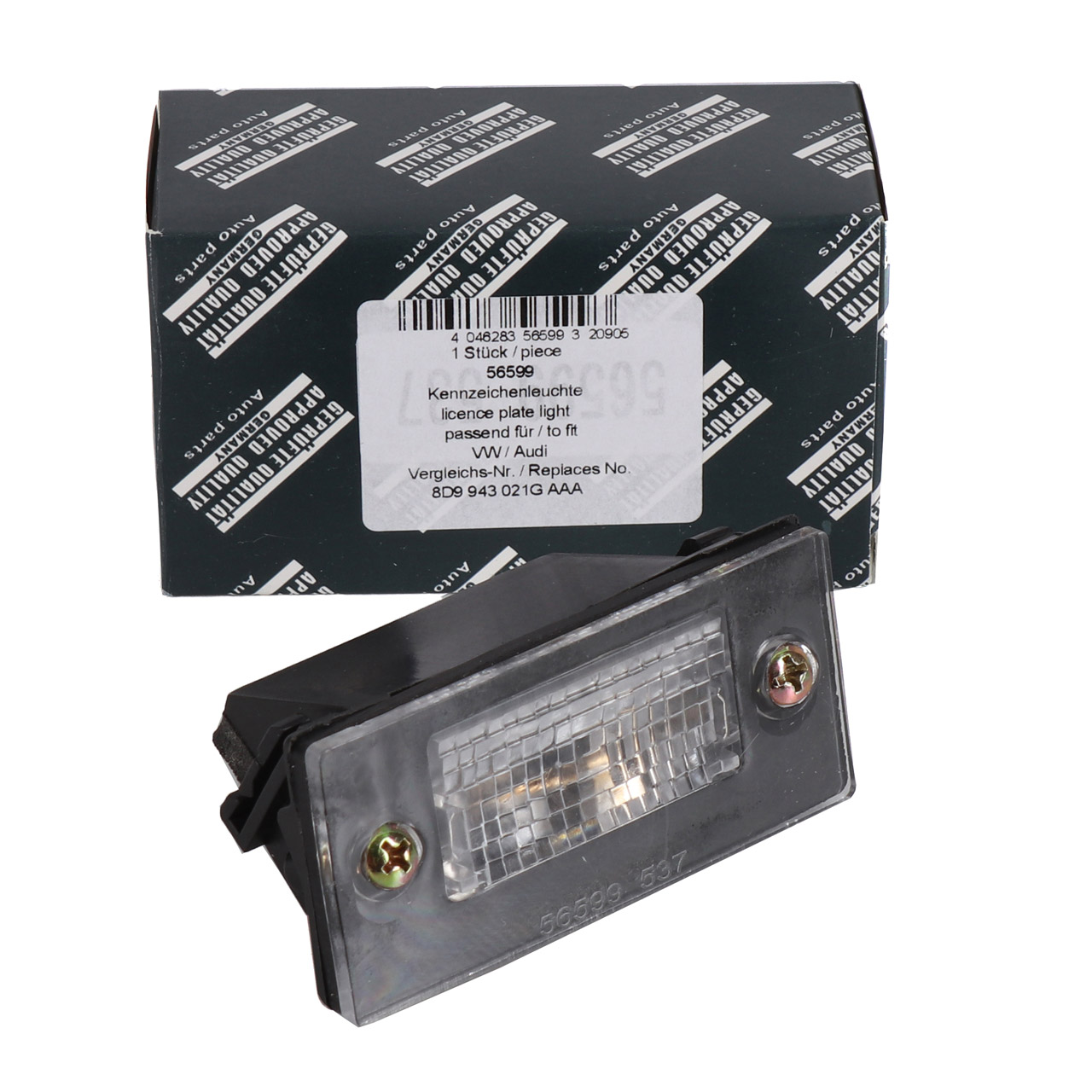 AIC 56599 Kennzeichenleuchte + Glühlampe AUDI A3 8L A4 B5 Avant hinten links 8D9943021G