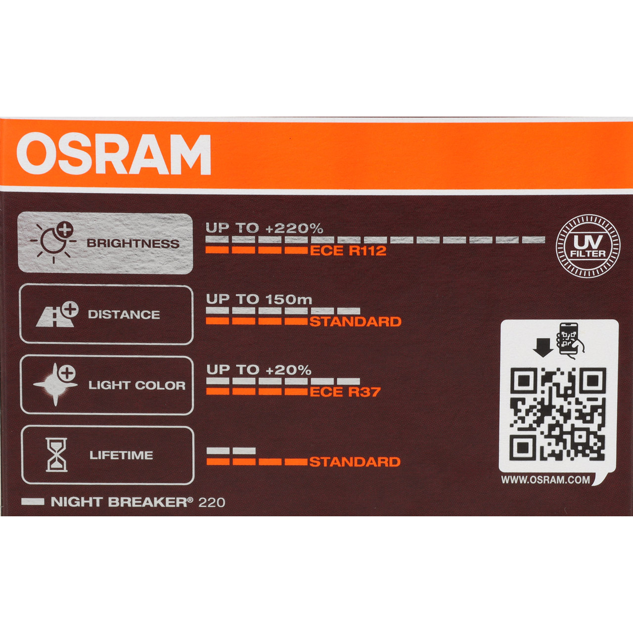 2x OSRAM H11 NIGHT BREAKER 220 Glühlampe 12V 55W PGJ19-2 +220% VERSION 2024/2025