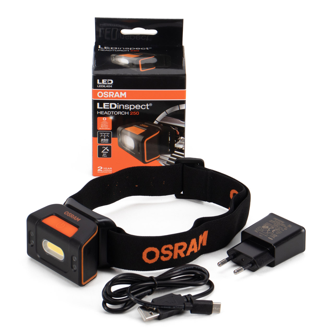 OSRAM LEDIL404 LEDinspect Stirnlampe Kopflampe Wiederaufladbar Bewegungssensor AKKU USB