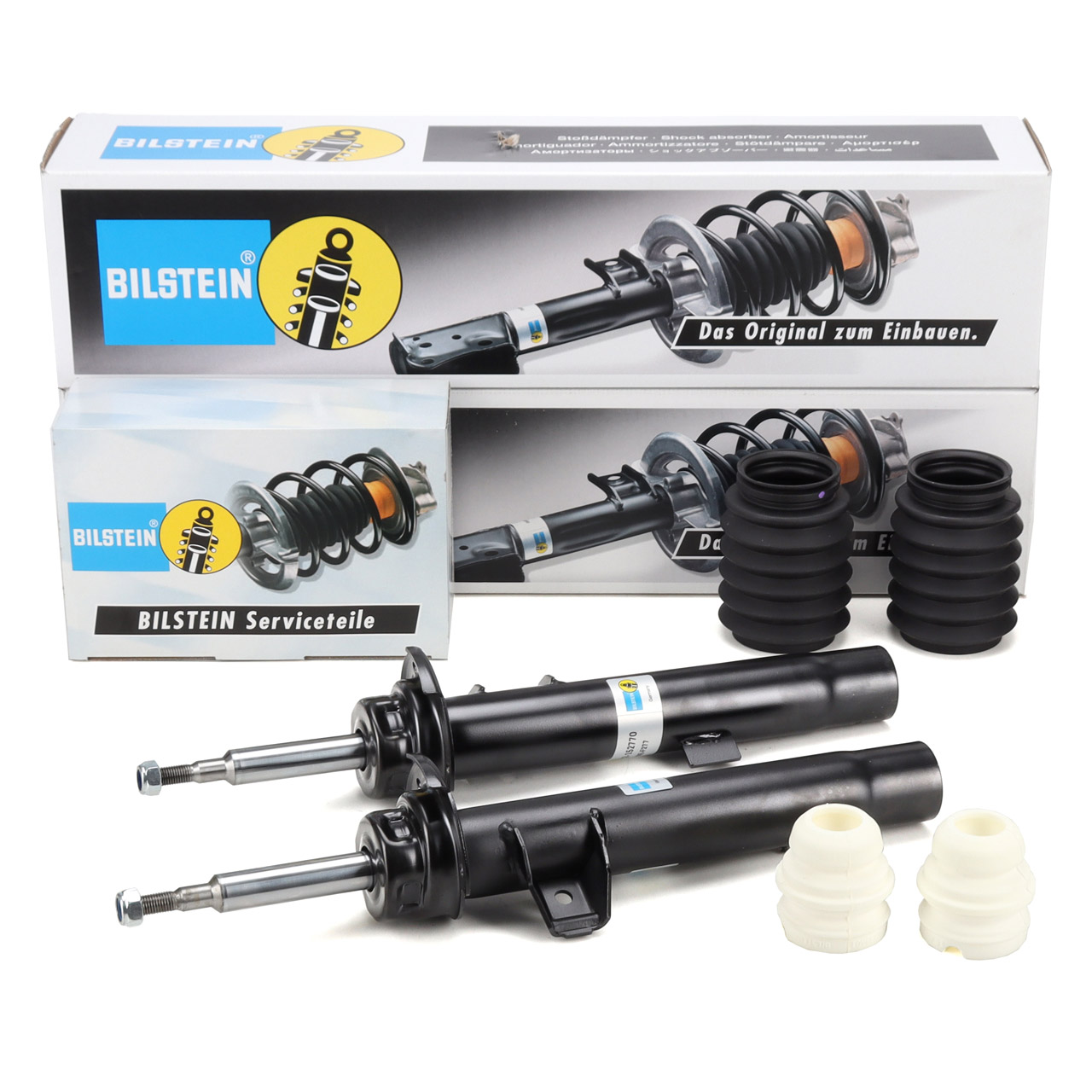 2x BILSTEIN B4 Stoßdämpfer + B1 Staubschutz BMW 1er E82 E88 mit Sportfahrwerk vorne