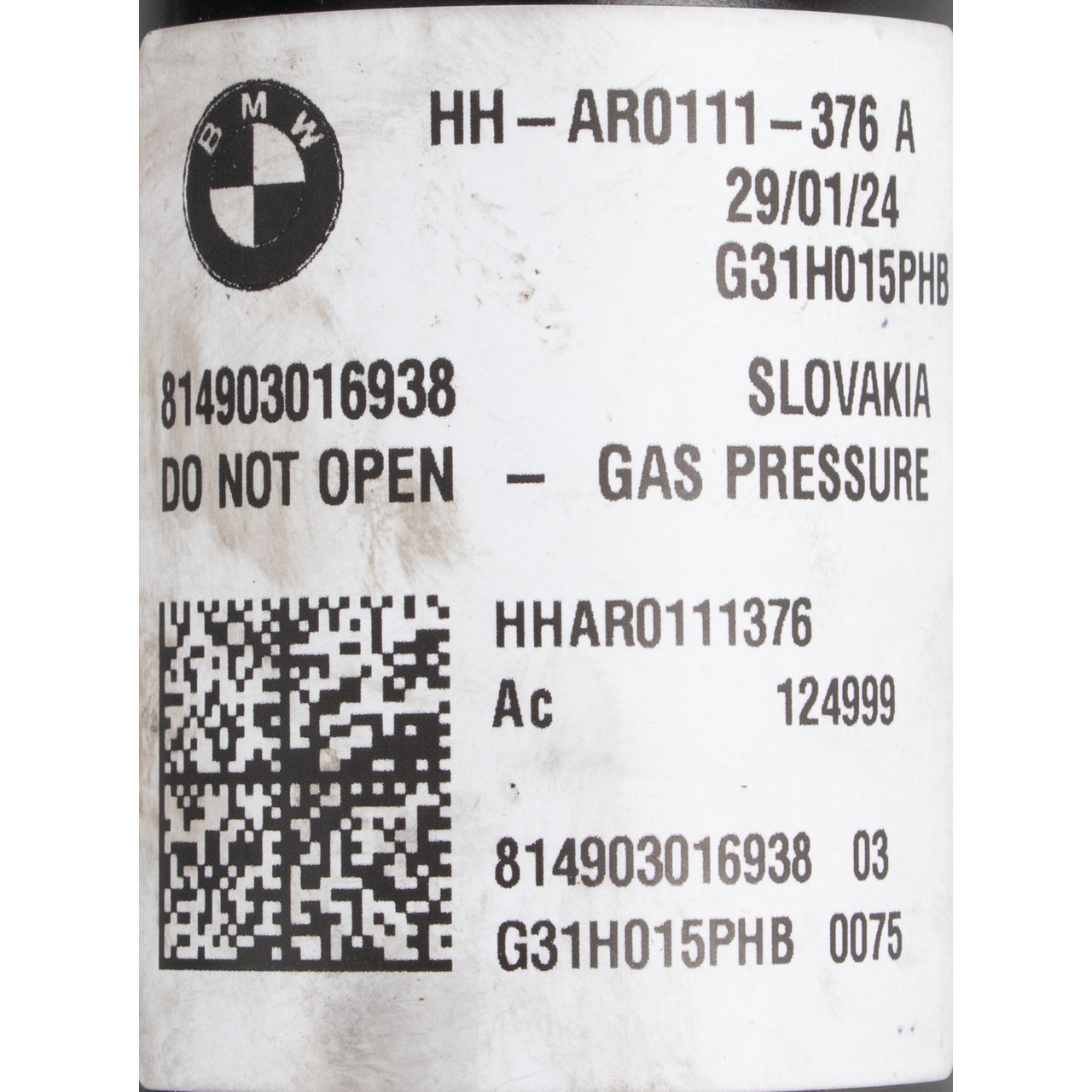 Luftfederbein für BMW 5er G31 520/530e OHNE adap. Fahrwerk hinten rechts 37106894578