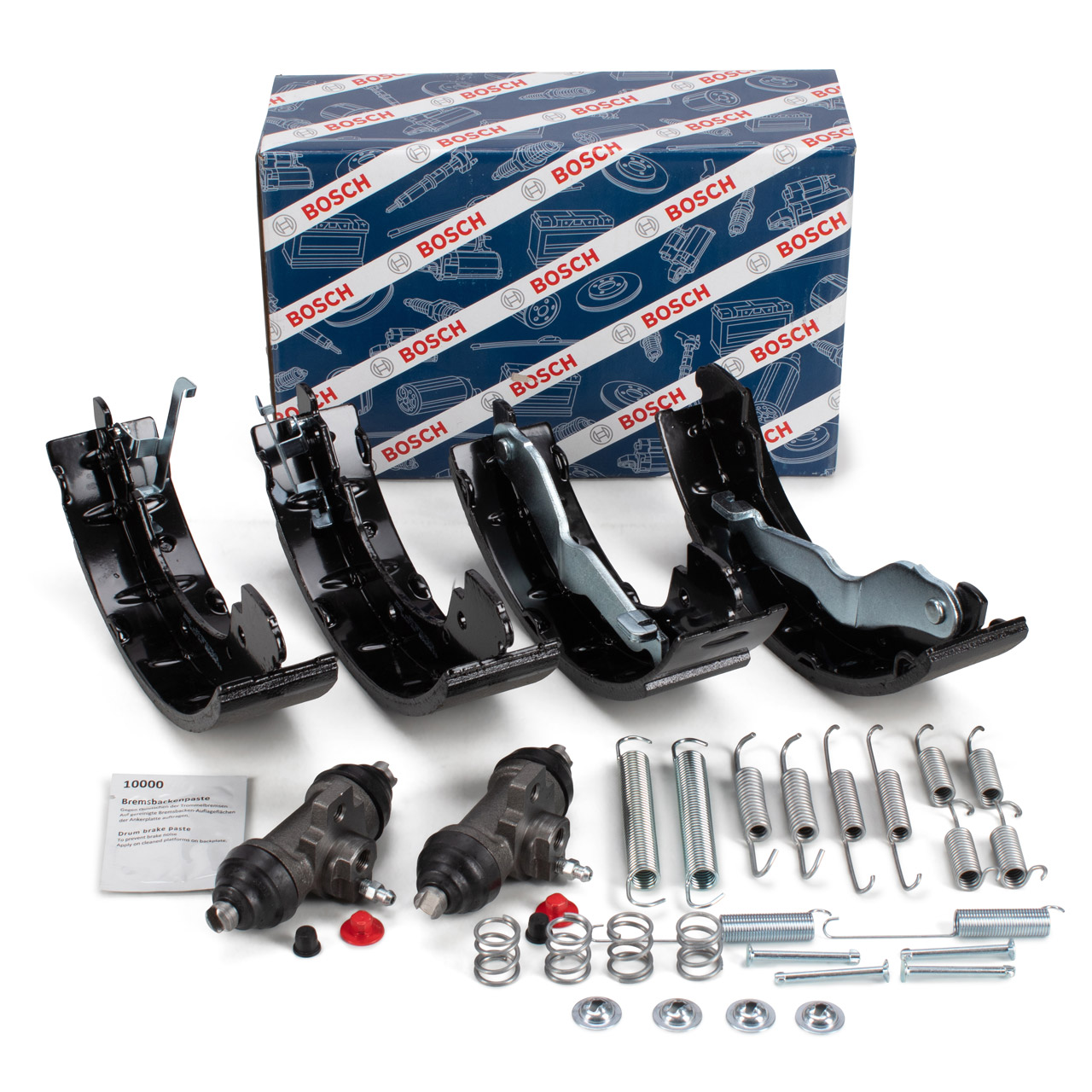 BOSCH 0204113692 KIT SUPER PRO Bremsbacken + Radbremszylinder Satz VW Transporter T4