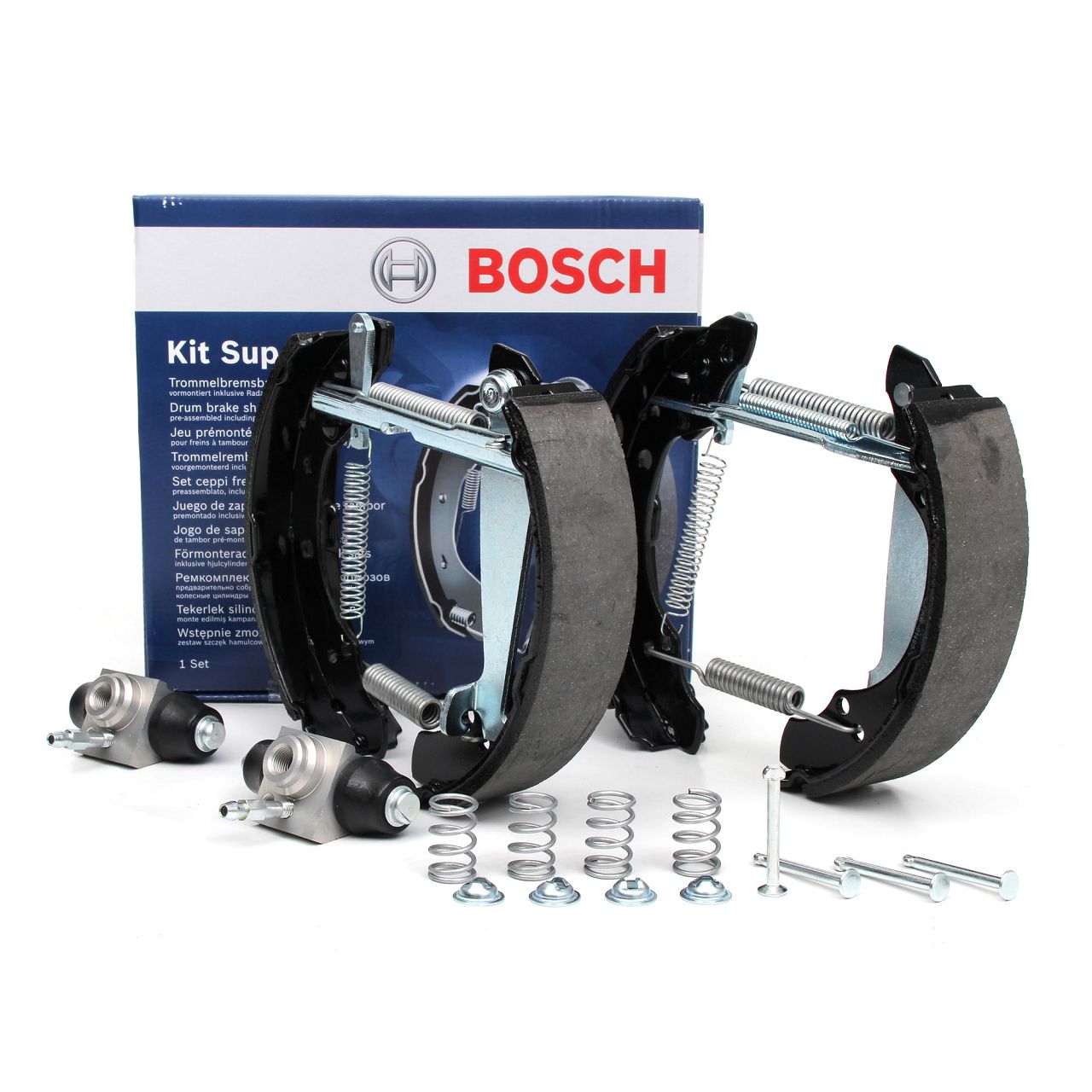 BOSCH 0204114546 KIT SUPER PRO Bremsbacken + Radbremszylinder Satz VW Golf 2 3 Polo 3 4