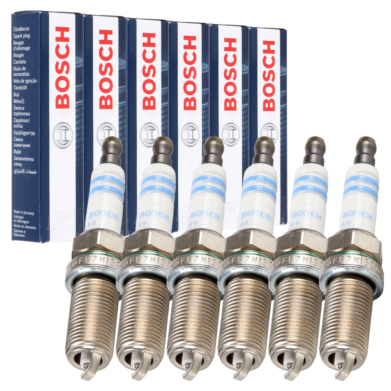 6x BOSCH FR7NI33 0242236528 Zündkerze VOLVO S80 II V70 III XC60 XC70 II XC90 I 3.2 T6