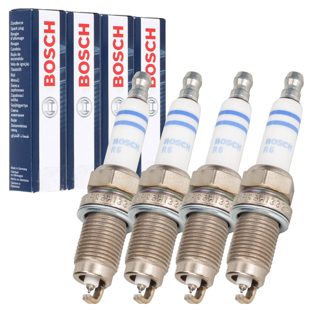 4x BOSCH FR6HI332 0242240665 Zündkerze AUDI A1 8X A3 8P VW Golf 6 Polo 1.2/1.4 TSI