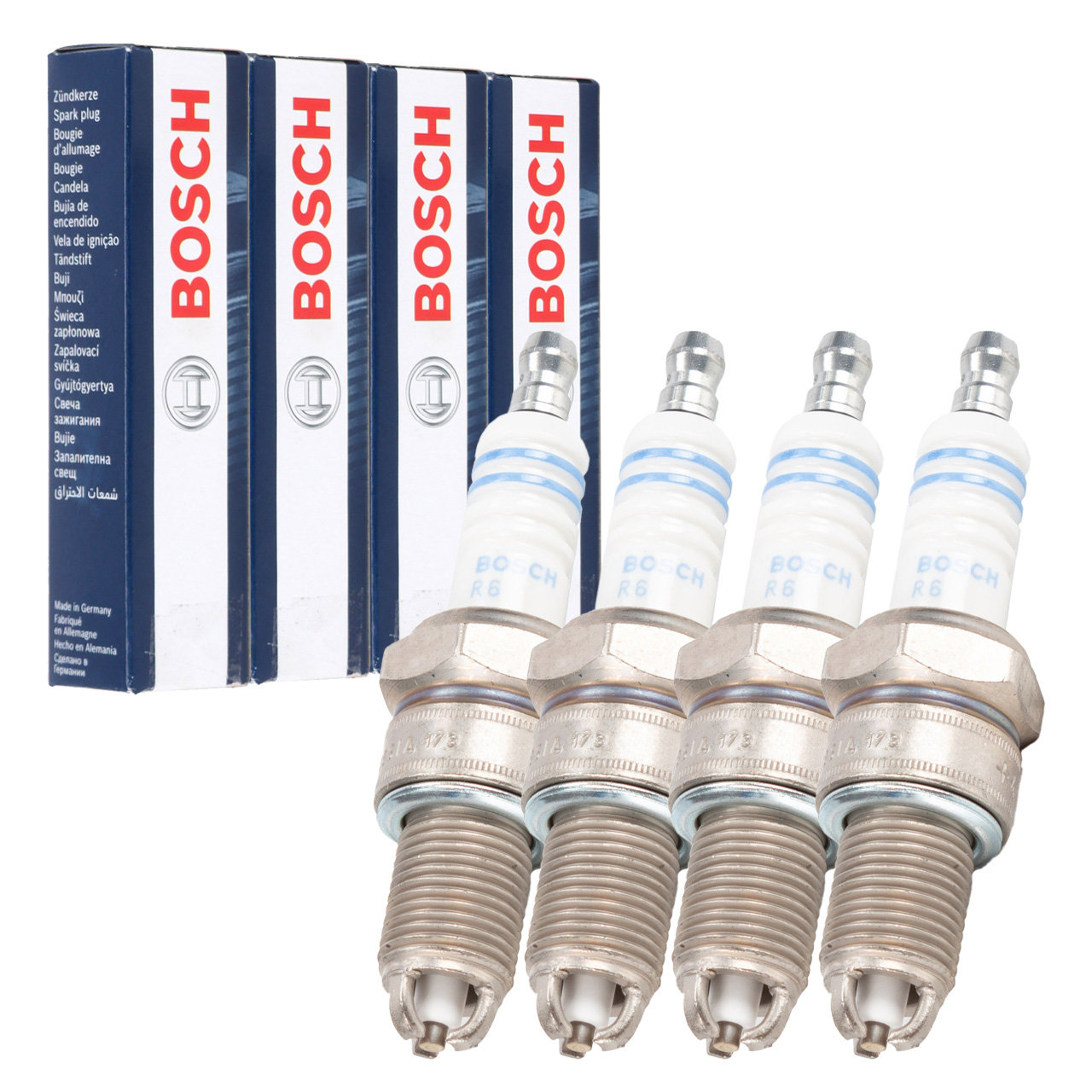 4x BOSCH 0242229658 WR8LT+ Zündkerze VW Golf 2 3 Passat B2 B3 B4 1.6 1.8 T4 2.0