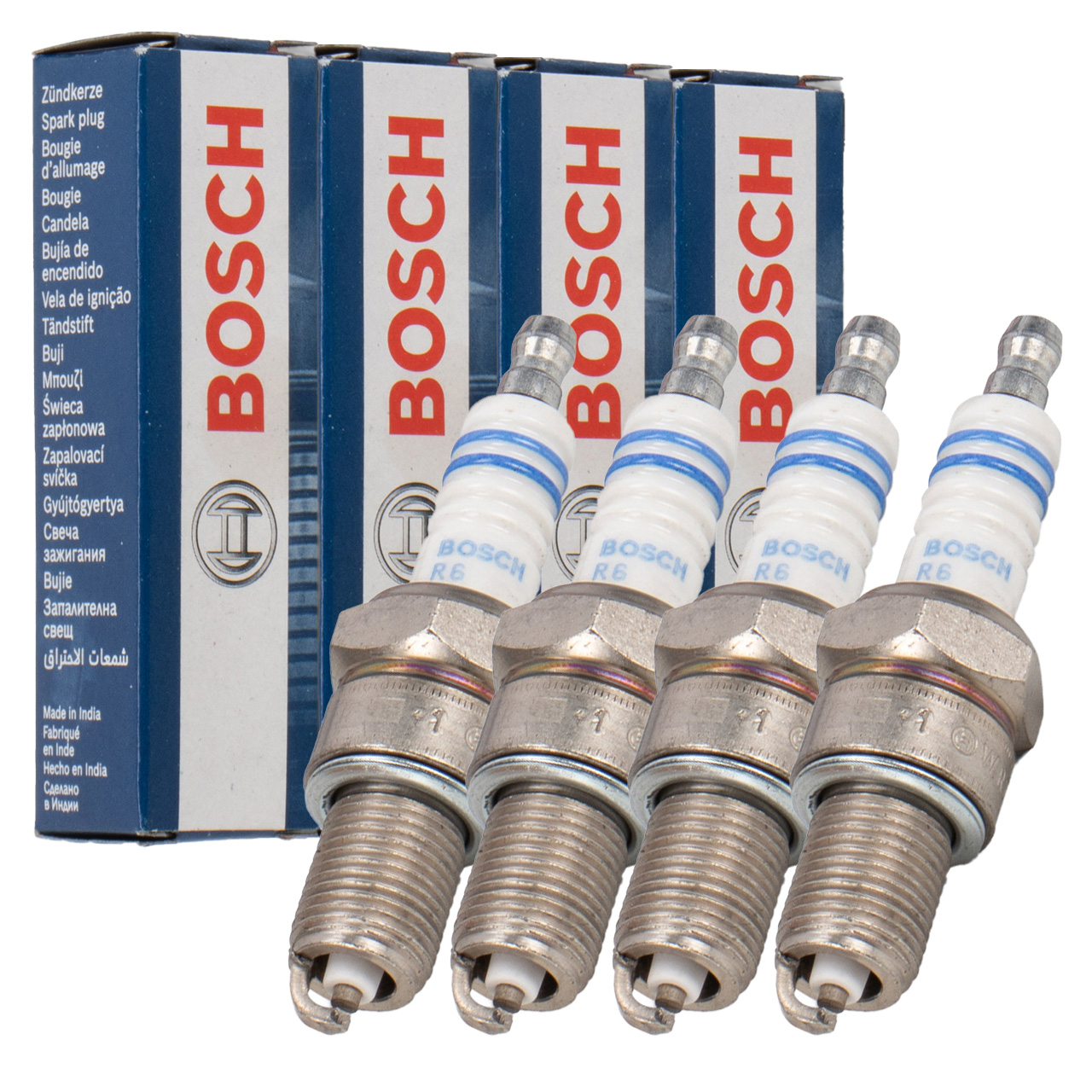 4x BOSCH WR7DC+ 0242235663 Zündkerze VW Golf 1 2 3 Passat Bulli T1 T2 T3 T4