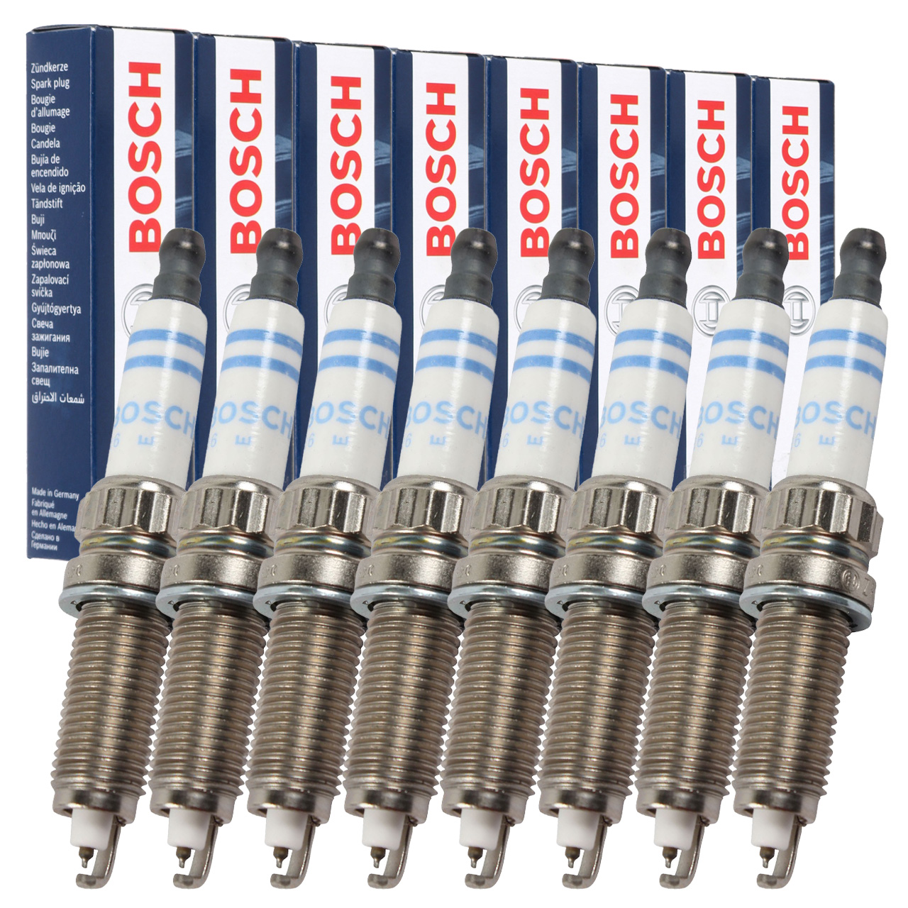 8x BOSCH ZR5TPP33 0242145515 Zündkerze BMW 5er 550i 6er 650i 7er 750i X5M X6M N63 S63