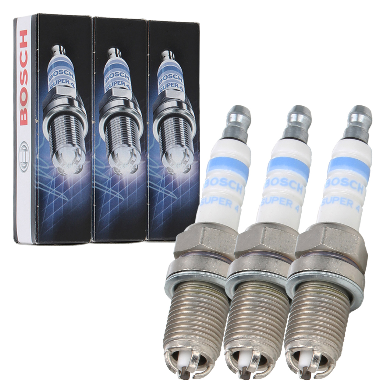 3x BOSCH 0242232502 FR78X Zündkerze DAIHATSU Cuore 5 6 Move Sirion Trevis YRV 1.0 56/58 PS