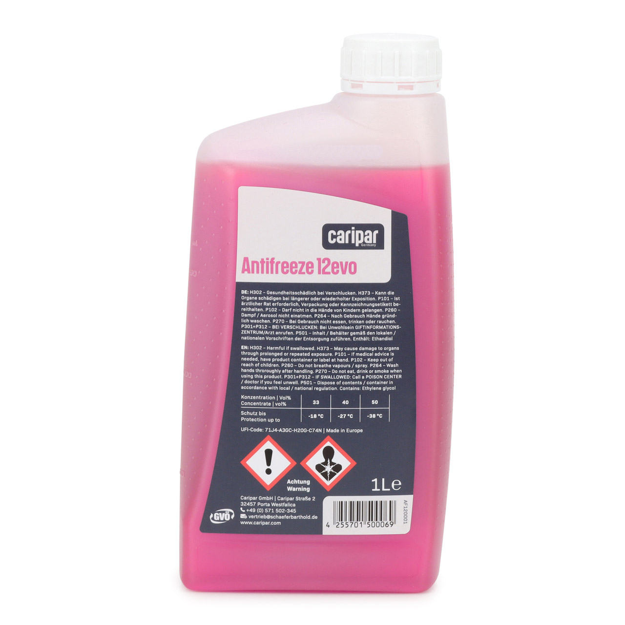 3L 3 Liter CARIPAR ANTIFREEZE 12 EVO Frostschutz Kühlerfrostschutz Konzentrat