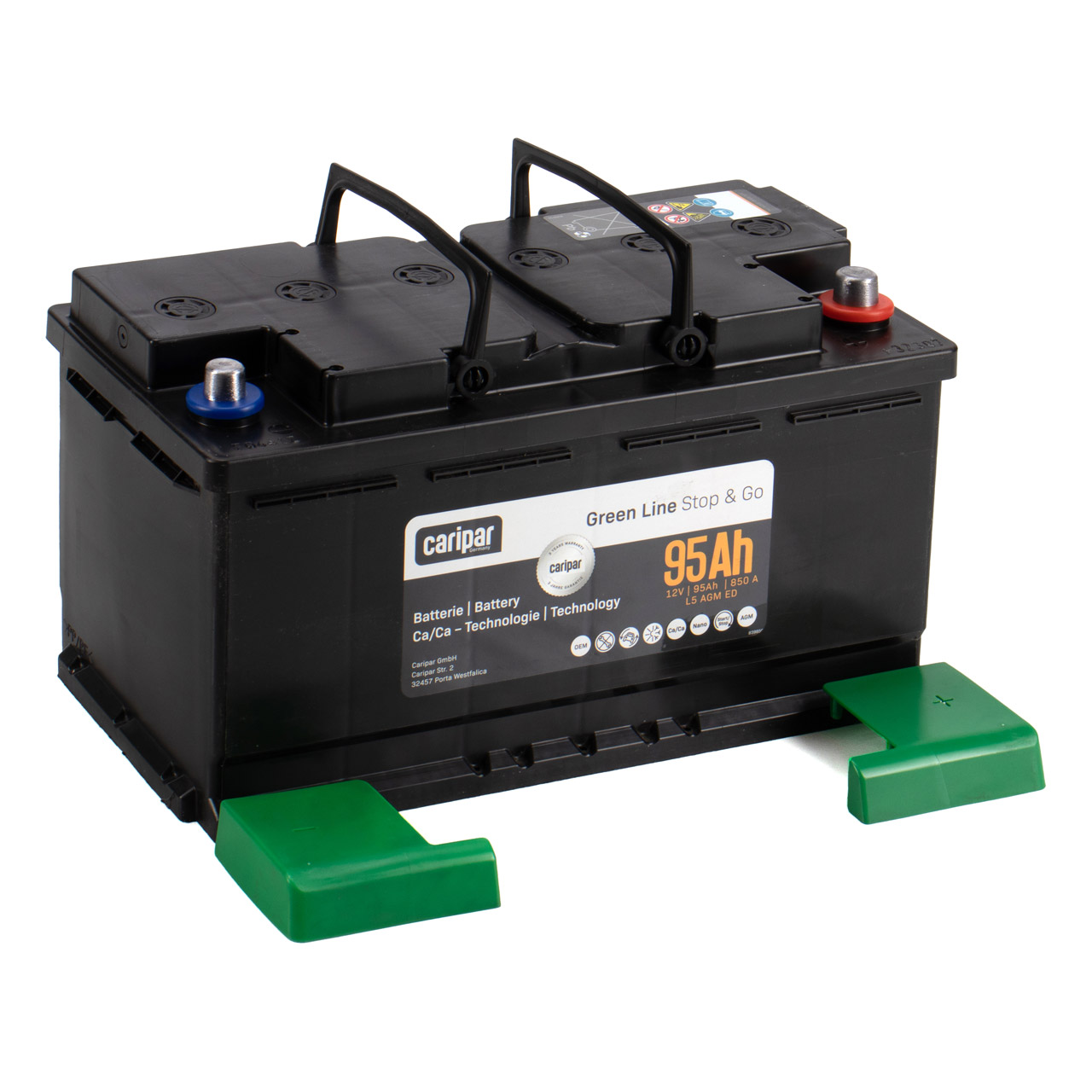 CARIPAR GREEN LINE AGM START STOP Autobatterie Starterbatterie 12V 95Ah 850A/EN B13