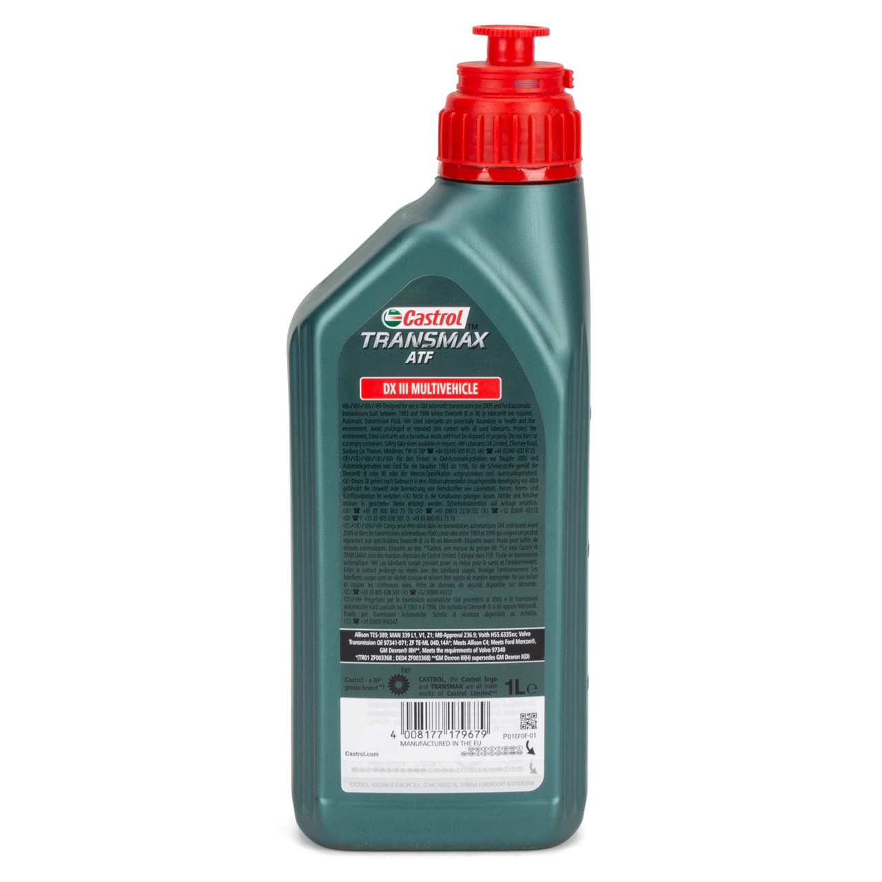 2L 2 Liter CASTROL TRANSMAX ATF DX III MULTIVEHICLE Automatikgetriebeöl