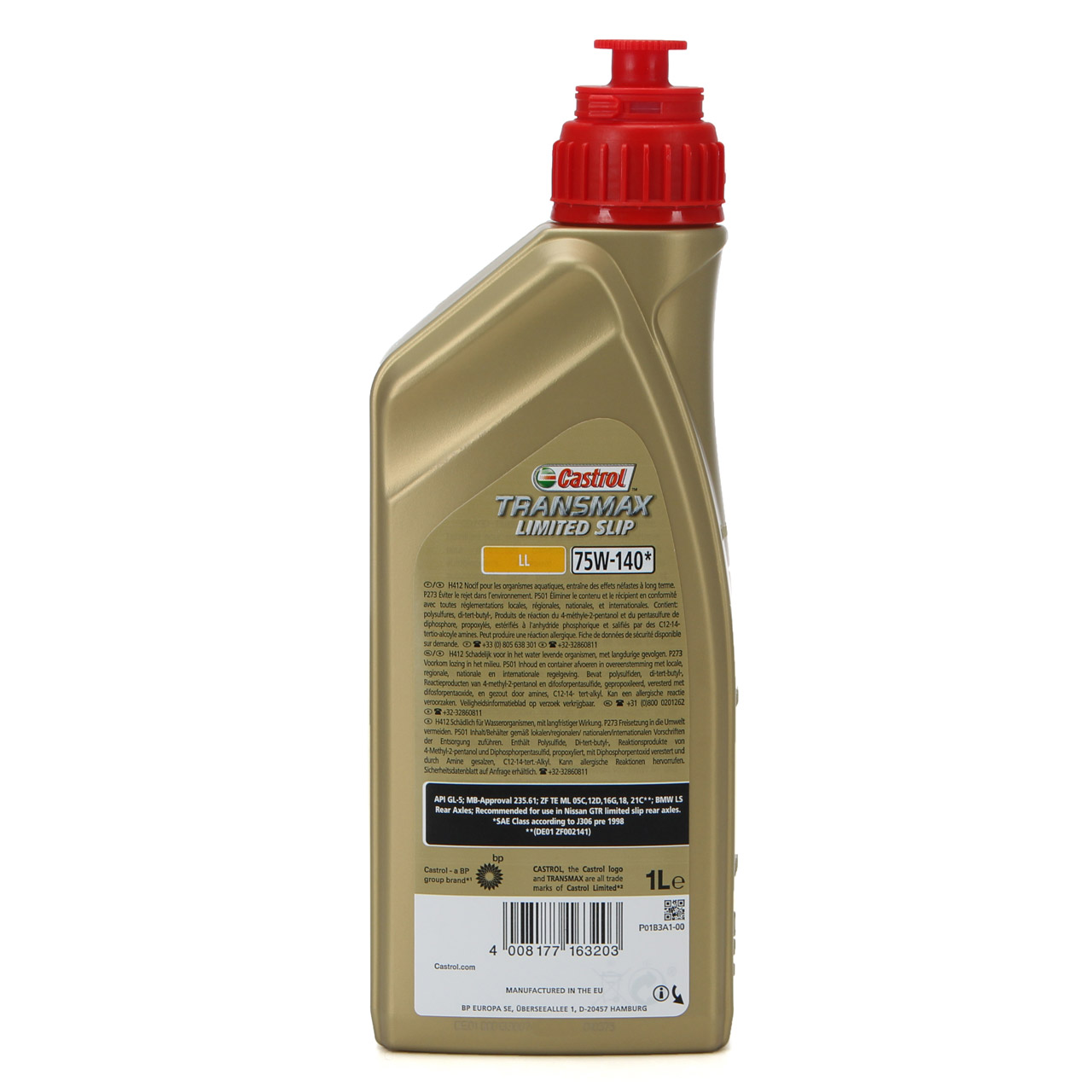 2L 2 Liter CASTROL TRANSMAX LIMITED SLIP LL 75W-140 Achsgetriebeöl API GL-5 MB 235.61