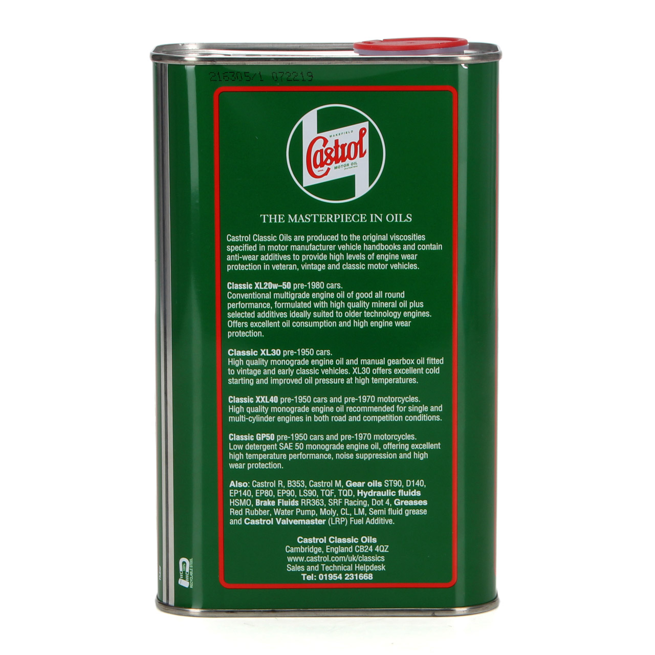 1L 1 Liter CASTROL CLASSIC EP90 Getriebeöl API GL-4 SAE 90