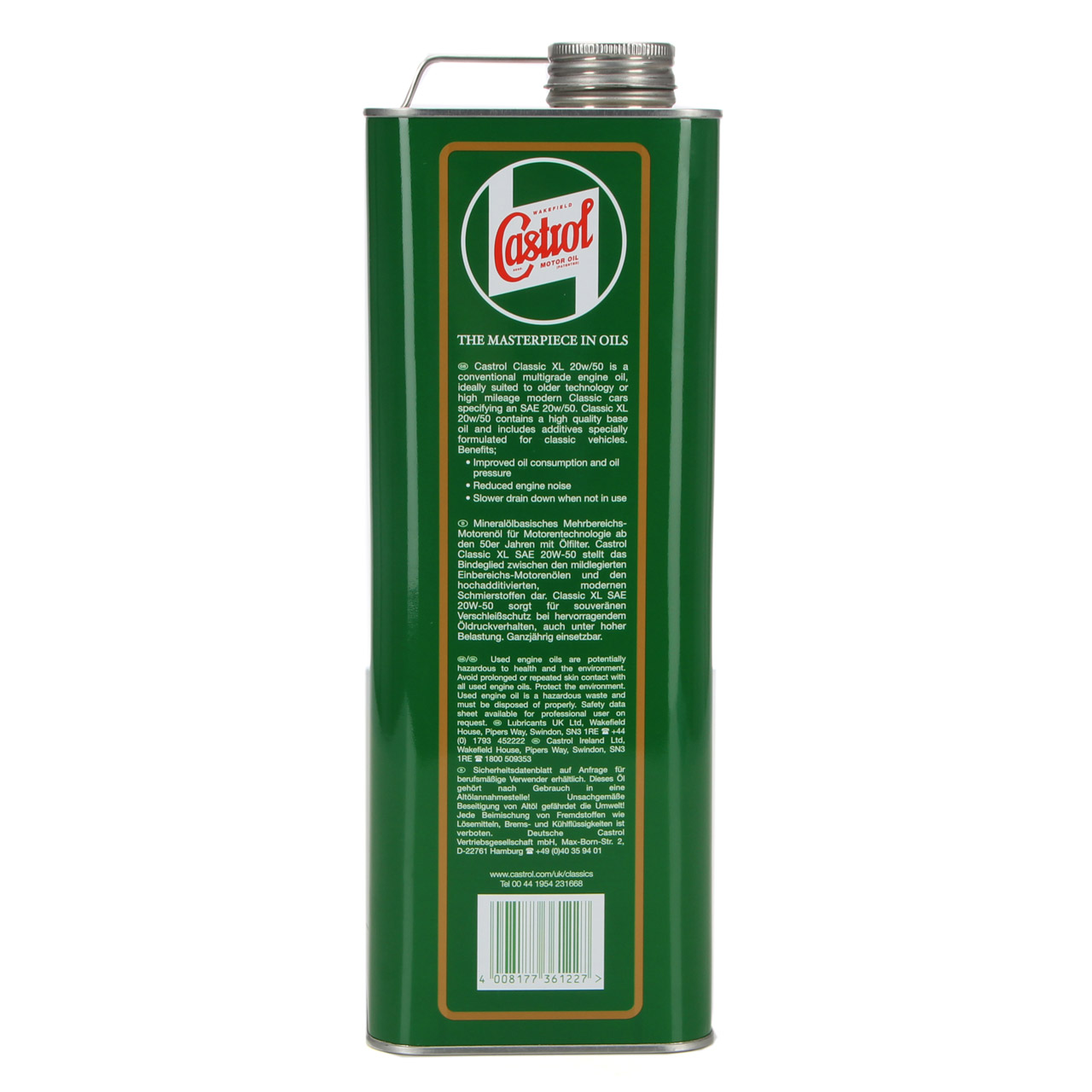 CASTROL CLASSIC XL 20W50 Motoröl Oldtimer Classic Cars pre1980 - 4,54 Liter