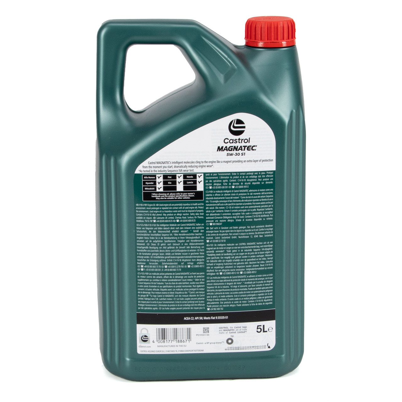 5L 5 Liter CASTROL MAGNATEC 5W-30 S1 Motoröl Öl ACEA C2 FIAT 9.55535-S1