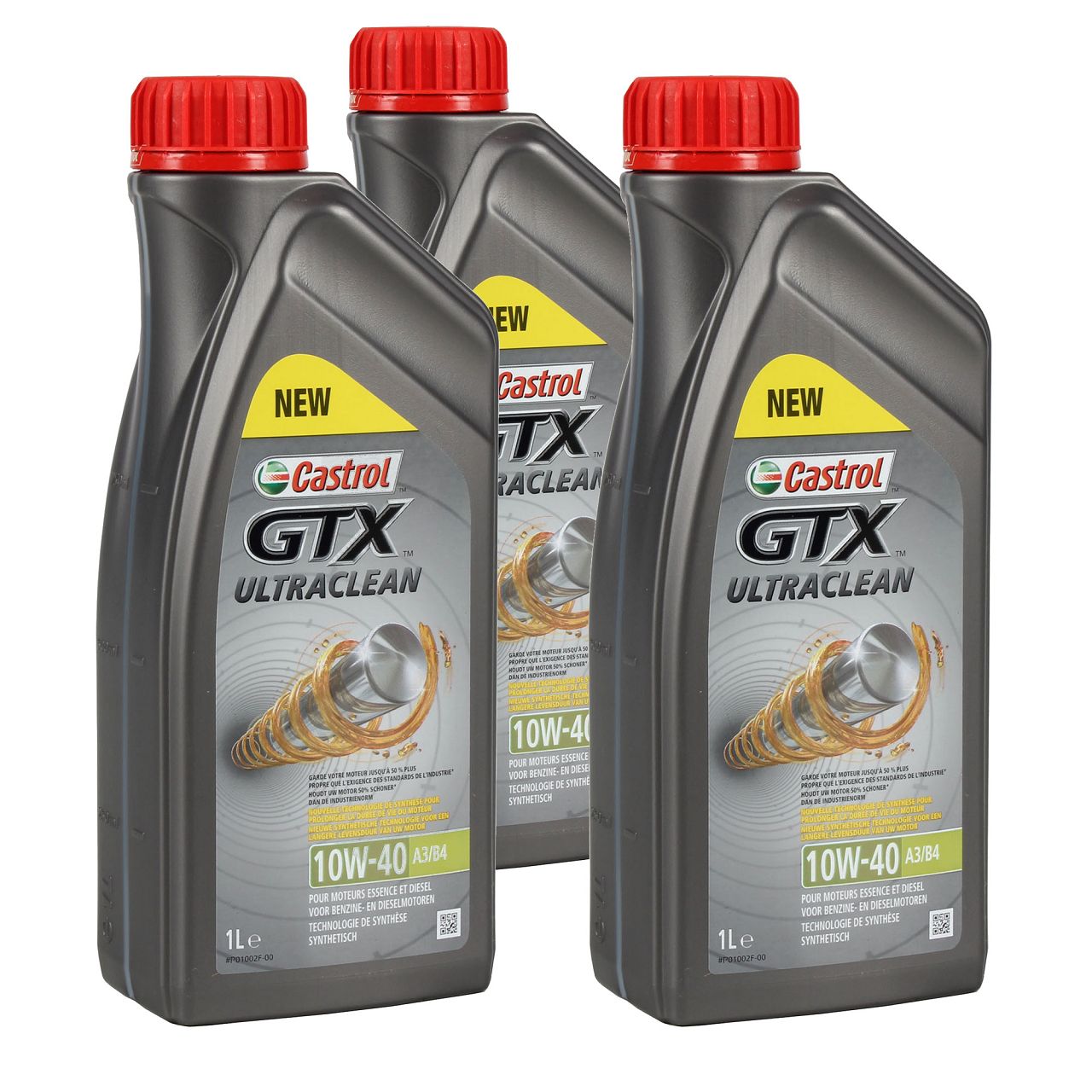 3L 3 Liter CASTROL GTX 10W-40 A3/B4 Motoröl Öl MB 226.5/229.3 RN0700/0710 VW 501.00/505.00