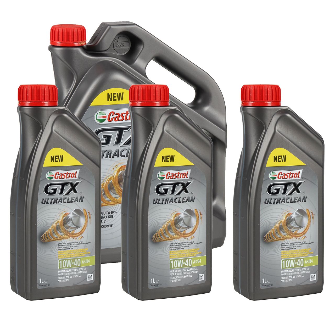 8L 8 Liter CASTROL GTX 10W-40 A3/B4 Motoröl Öl MB 226.5/229.3 RN0700/0710 VW 501.00/505.00