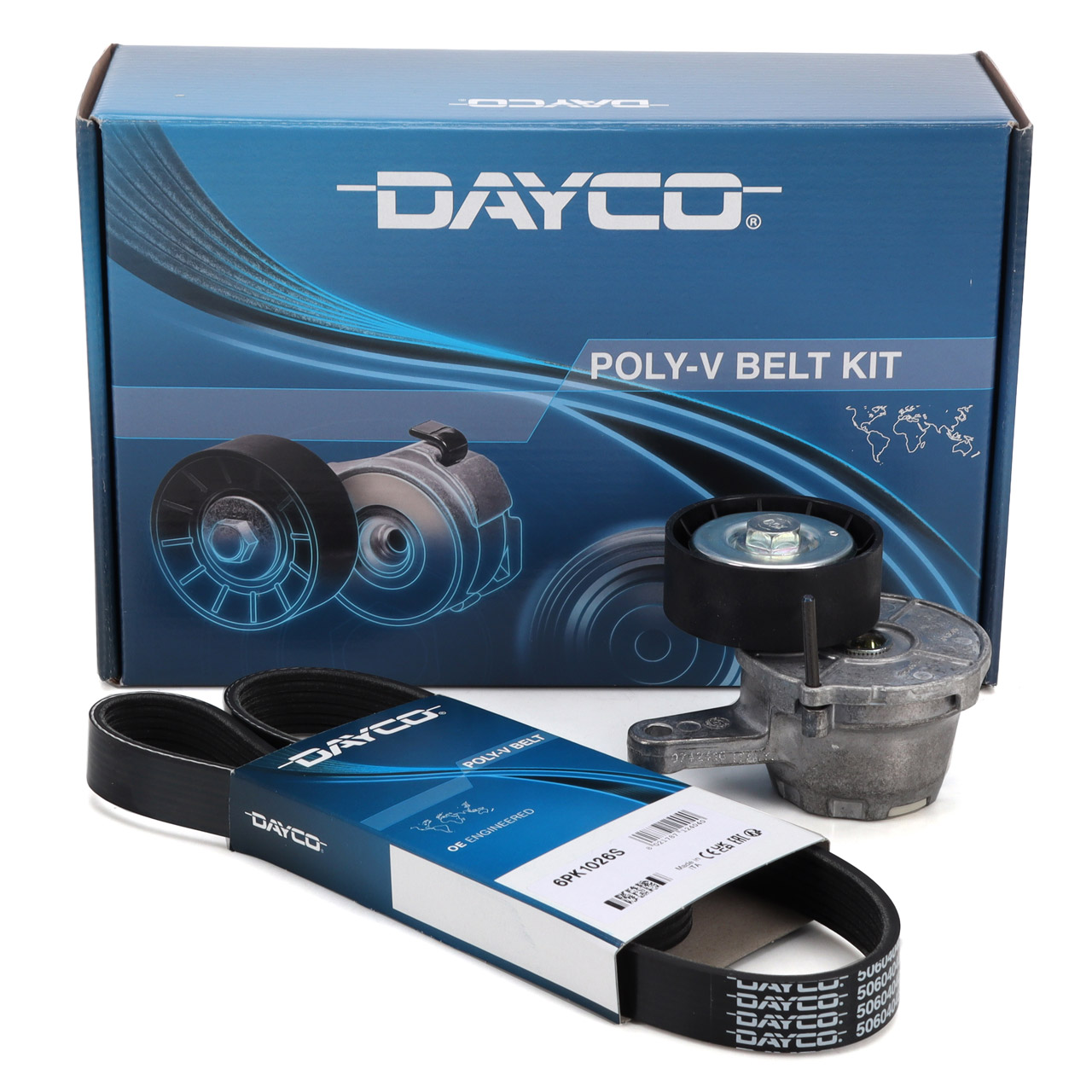 DAYCO KPV288 Keilrippenriemen + Riemenspanner VW Golf 7 Passat B8 Tiguan Touran 2.0 TDI