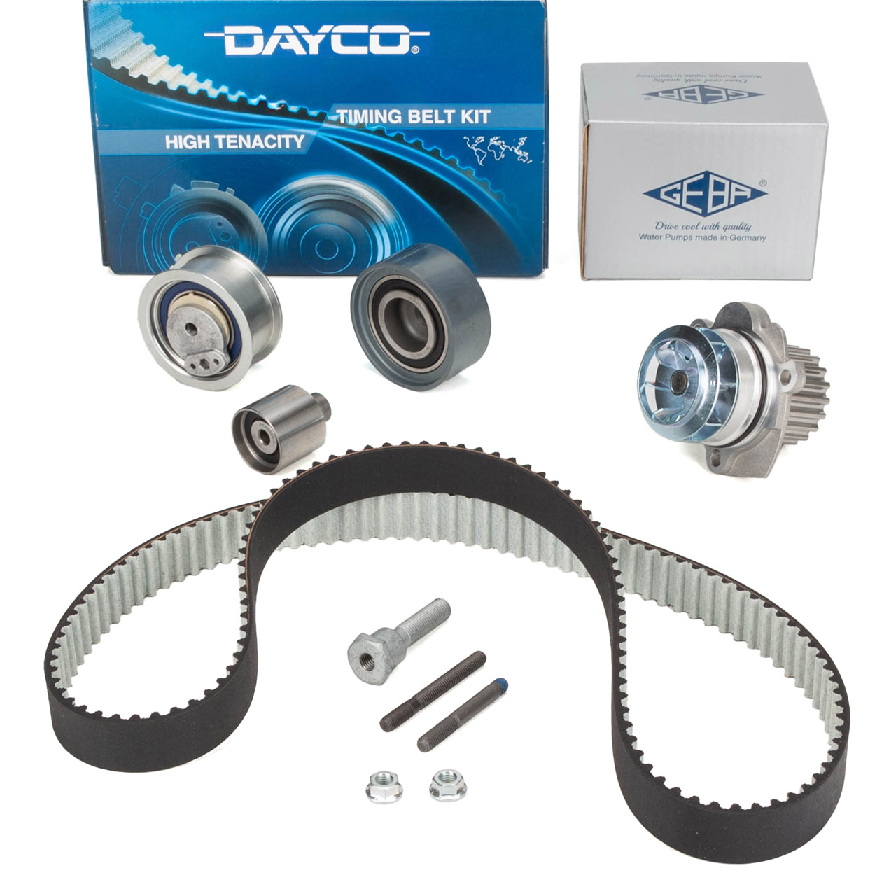 DAYCO Zahnriemensatz + GEBA Wasserpumpe VW Golf 5 Passat B6 Touran A3 8P Octavia 2 2.0 TDI